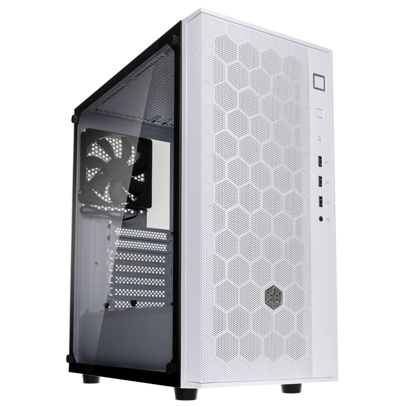 Silverstone Fara R1 Mid-Tower Case - White Tempered Glass