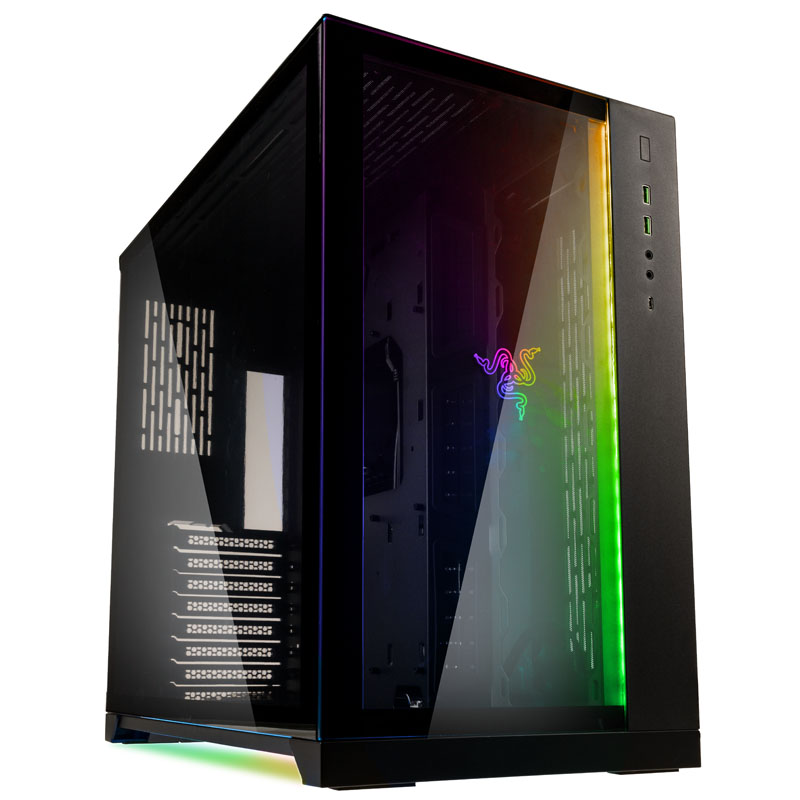 Lian Li PC-O11 Dynamic Razer Edition Mid Tower Case - Black Tempered Glass