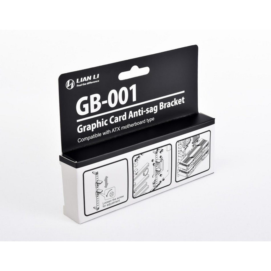 Lian Li - Lian Li GB-001 Anti Sag Bracket for VGA Cards - Black