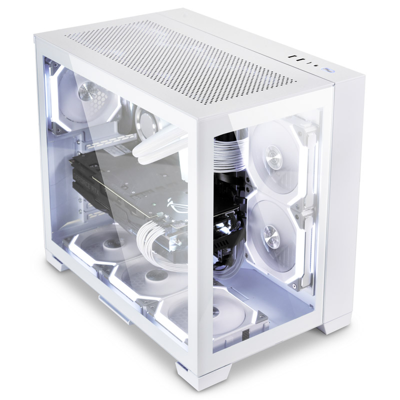 Lian Li O11 Dynamic Mini Snow White - Aluminum/Tempered Glass Mini Tower  Computer Case for ATX, Micro ATX, Mini-ITX - SFX/SFX-L Power Supply (O11D