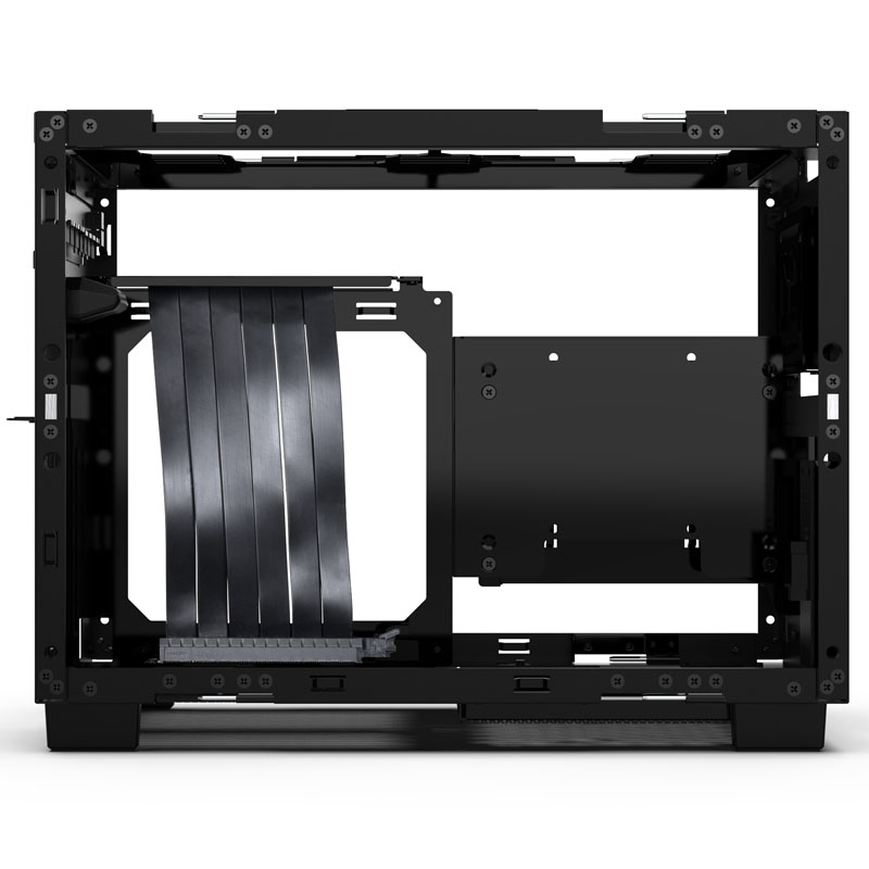 Lian Li - Lian Li Q58X3 Mini-ITX Aluminium and Tempered Glass Case - Black