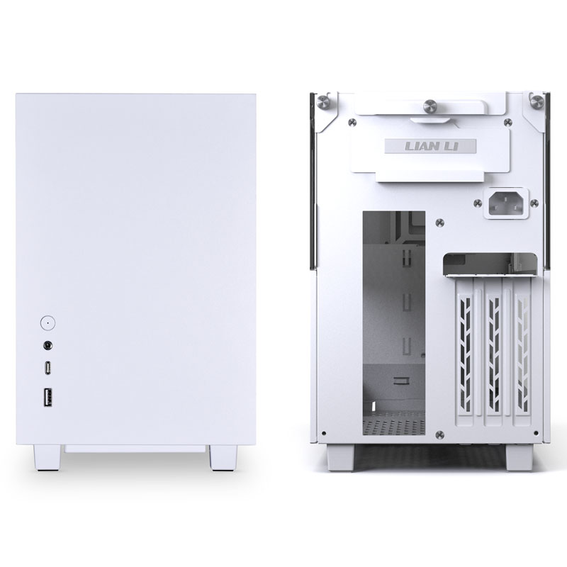 Lian Li - Lian Li Q58W3 Mini-ITX Aluminium and Tempered Glass Case - White
