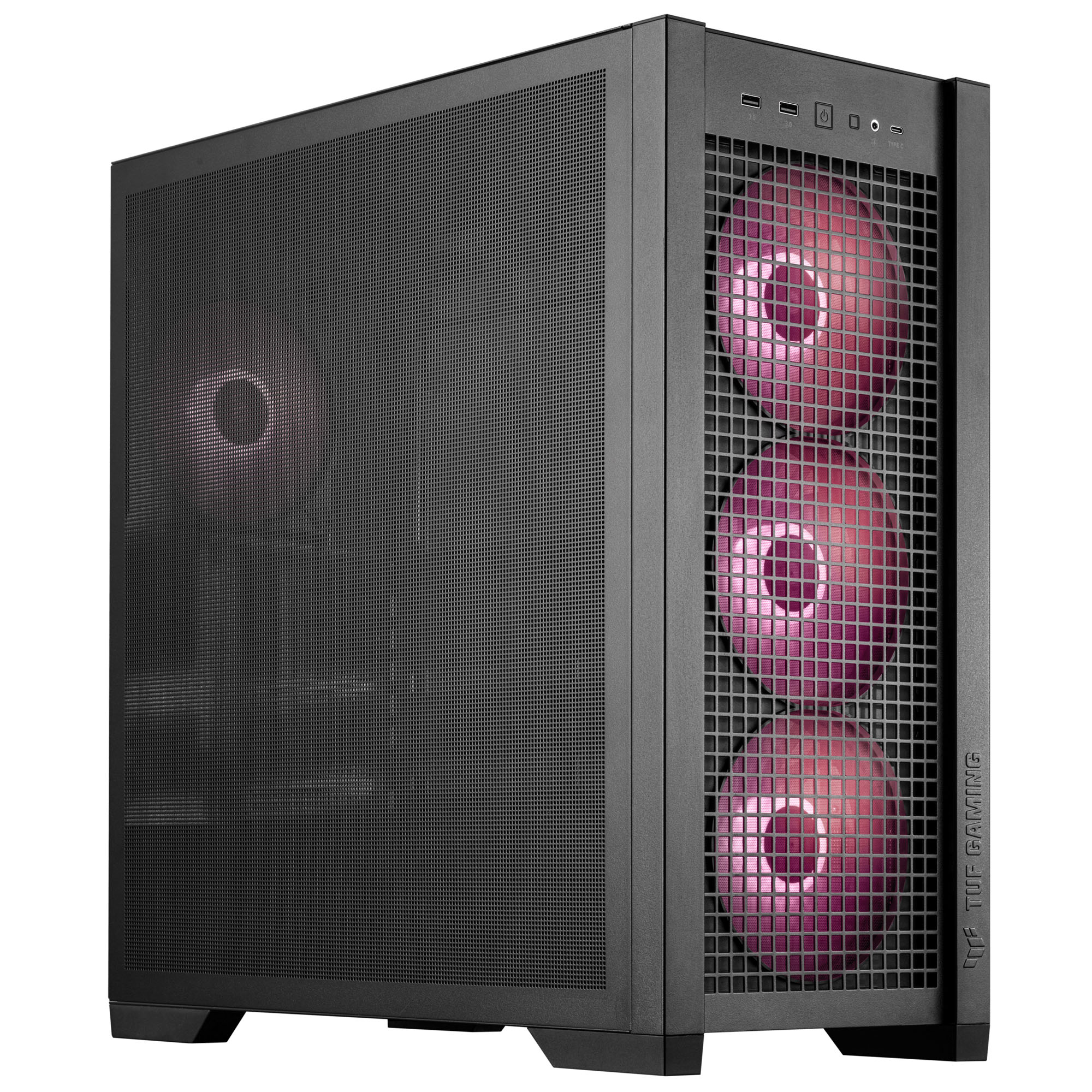 Asus - Asus TUF Gaming GT302 TG ARGB Case - Black