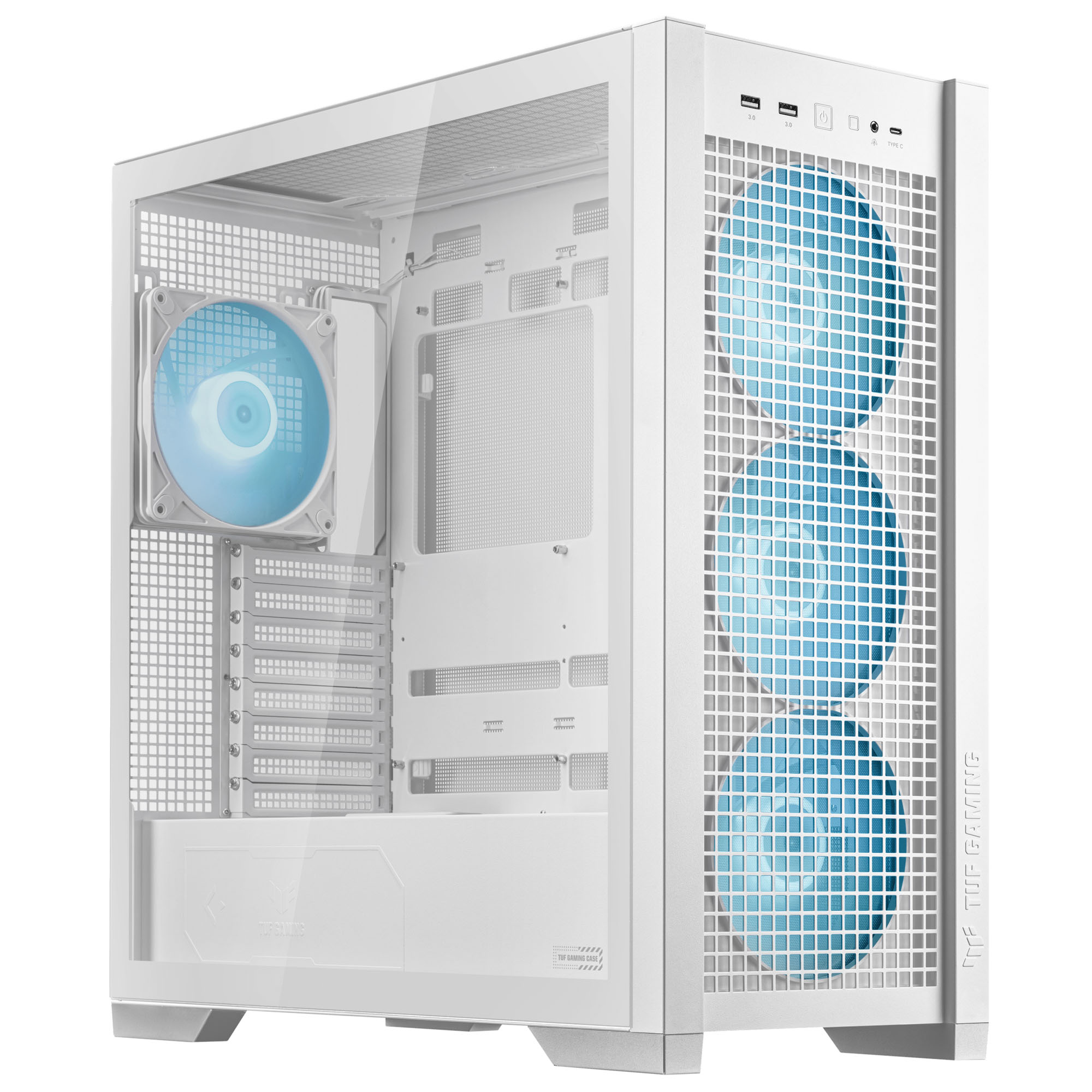 Asus - Asus TUF Gaming GT302 TG ARGB Case - White