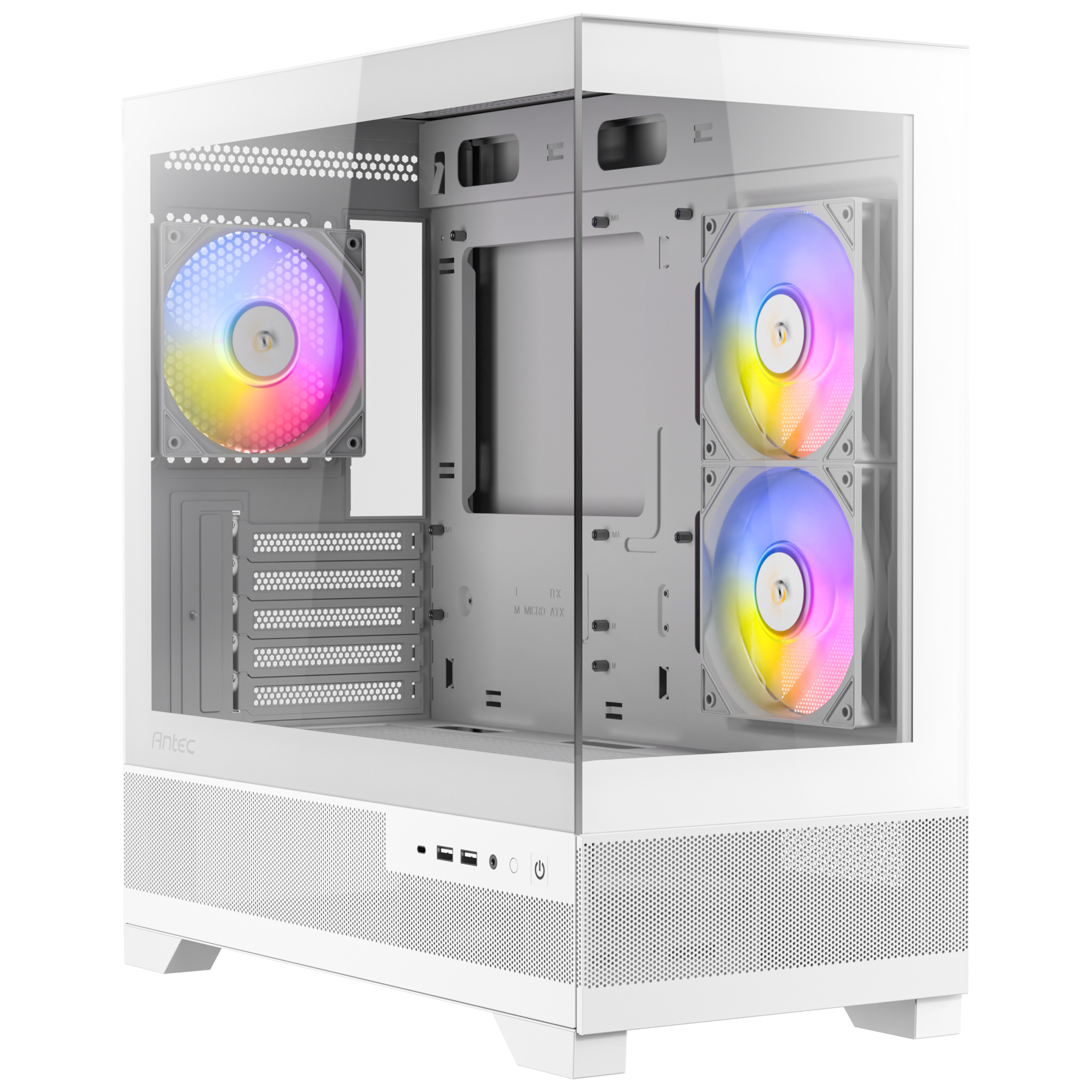 Antec - Antec CX500M RGB M-ATX Mini Tower - White