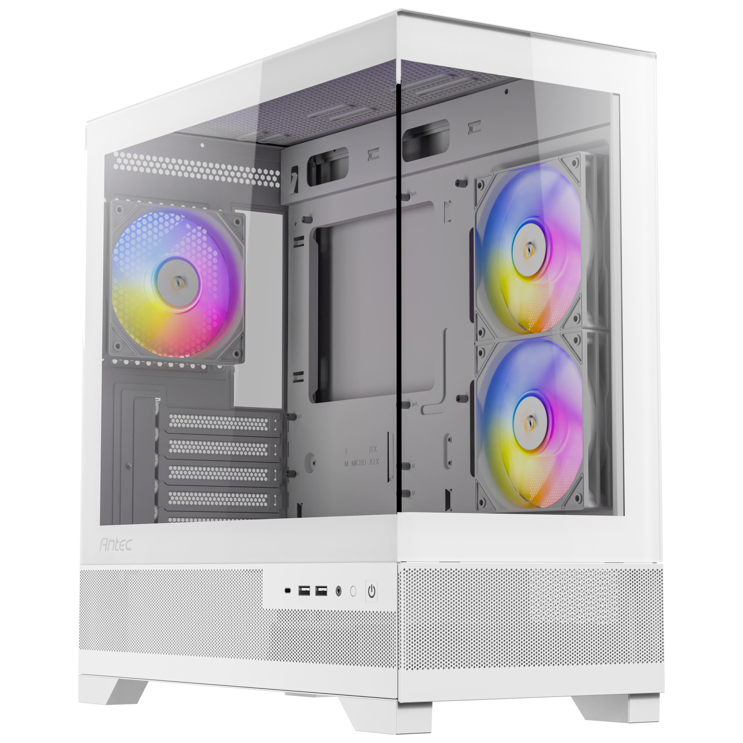 Antec - Antec CX500M RGB M-ATX Mini Tower - White