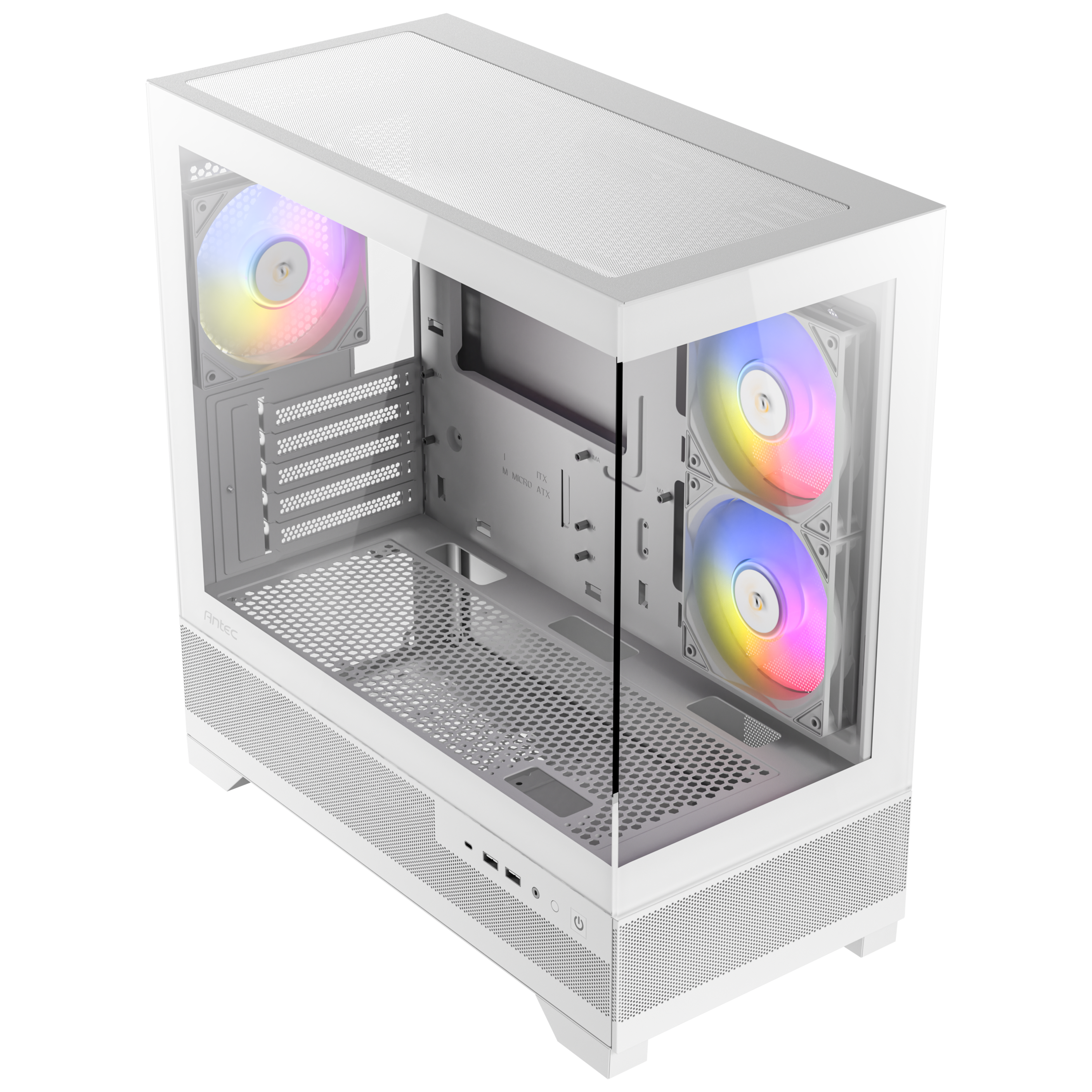 Antec - Antec CX500M RGB M-ATX Mini Tower - White