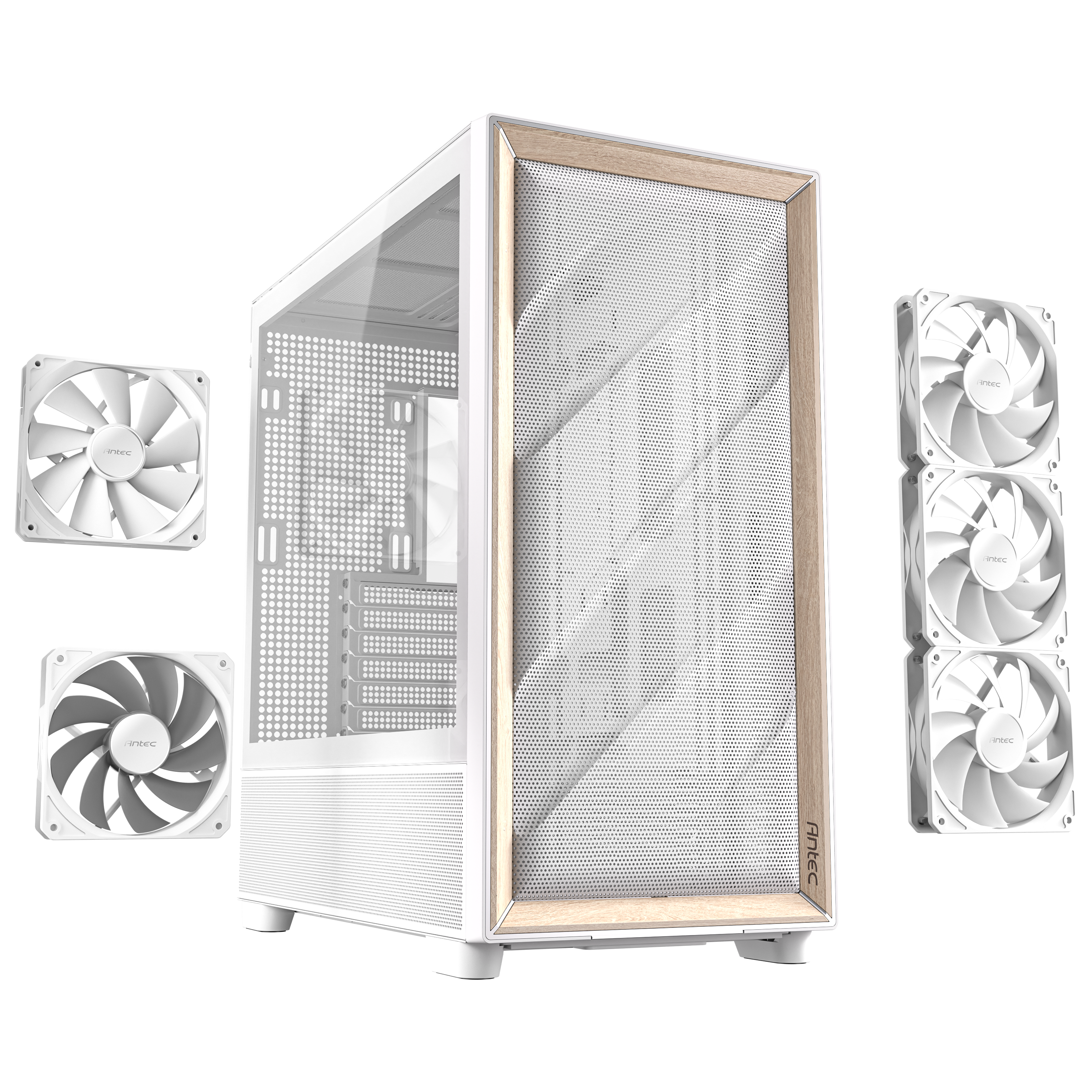 Antec - Antec Flux Mid Tower Case - White