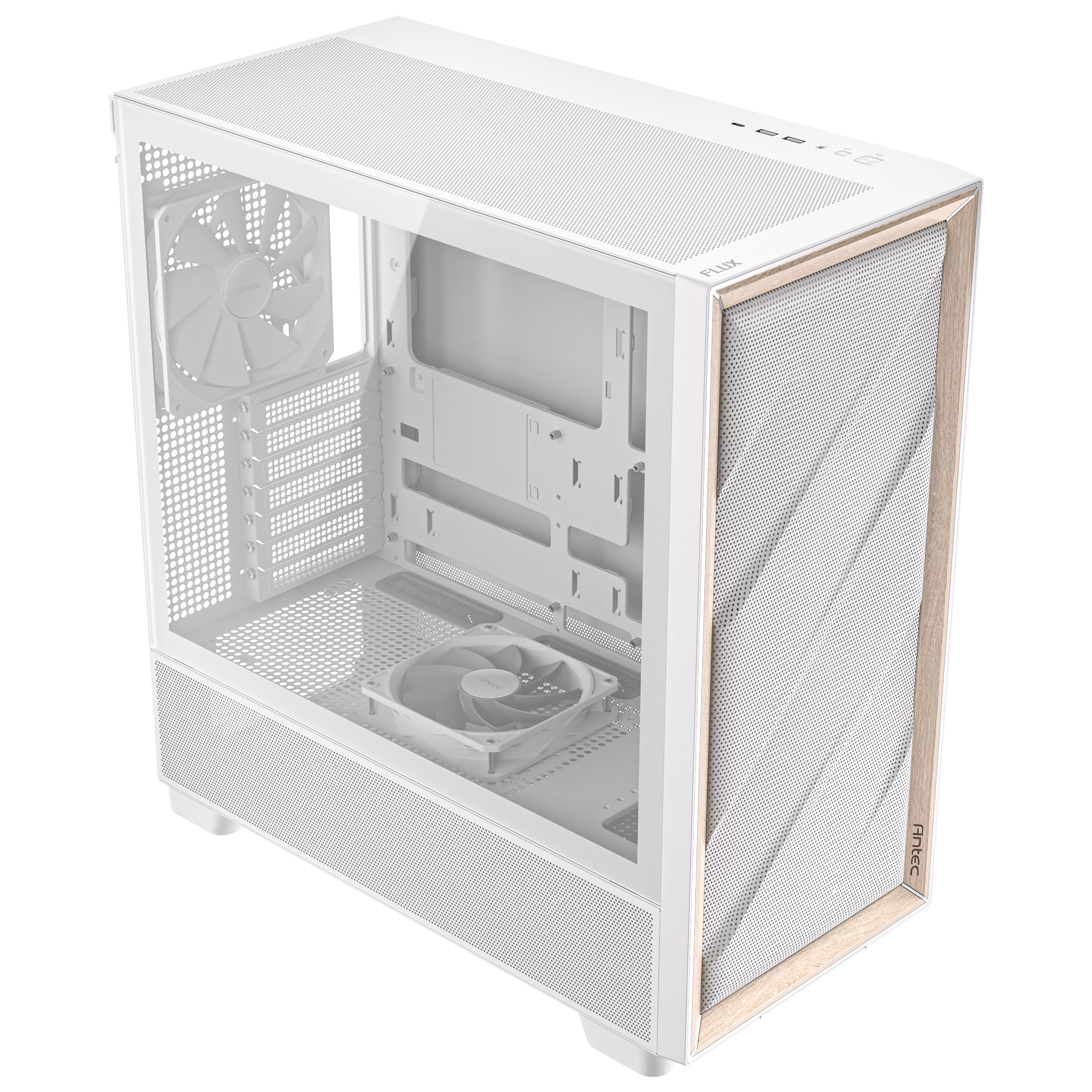 Antec - Antec Flux Mid Tower Case - White