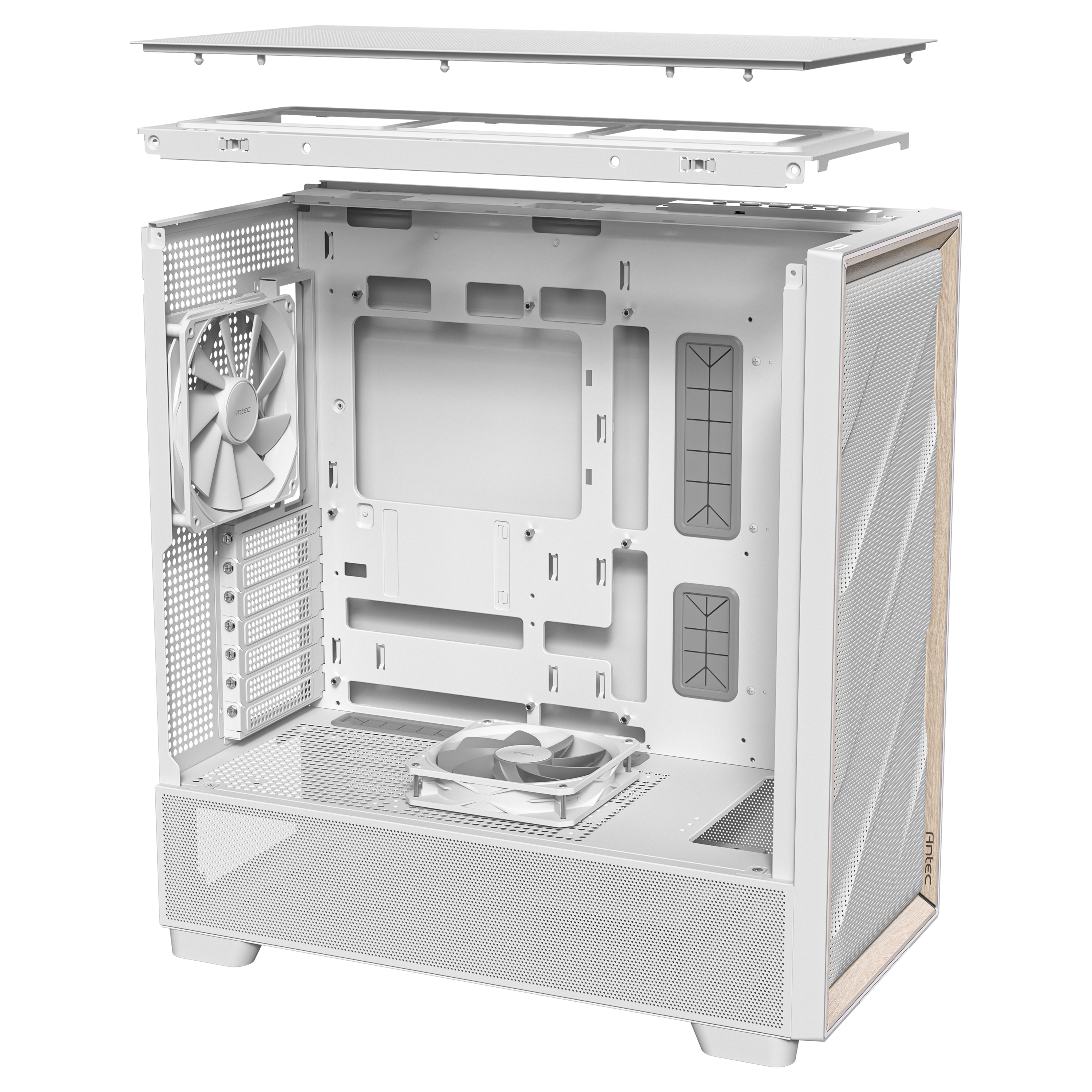 Antec - Antec Flux Mid Tower Case - White