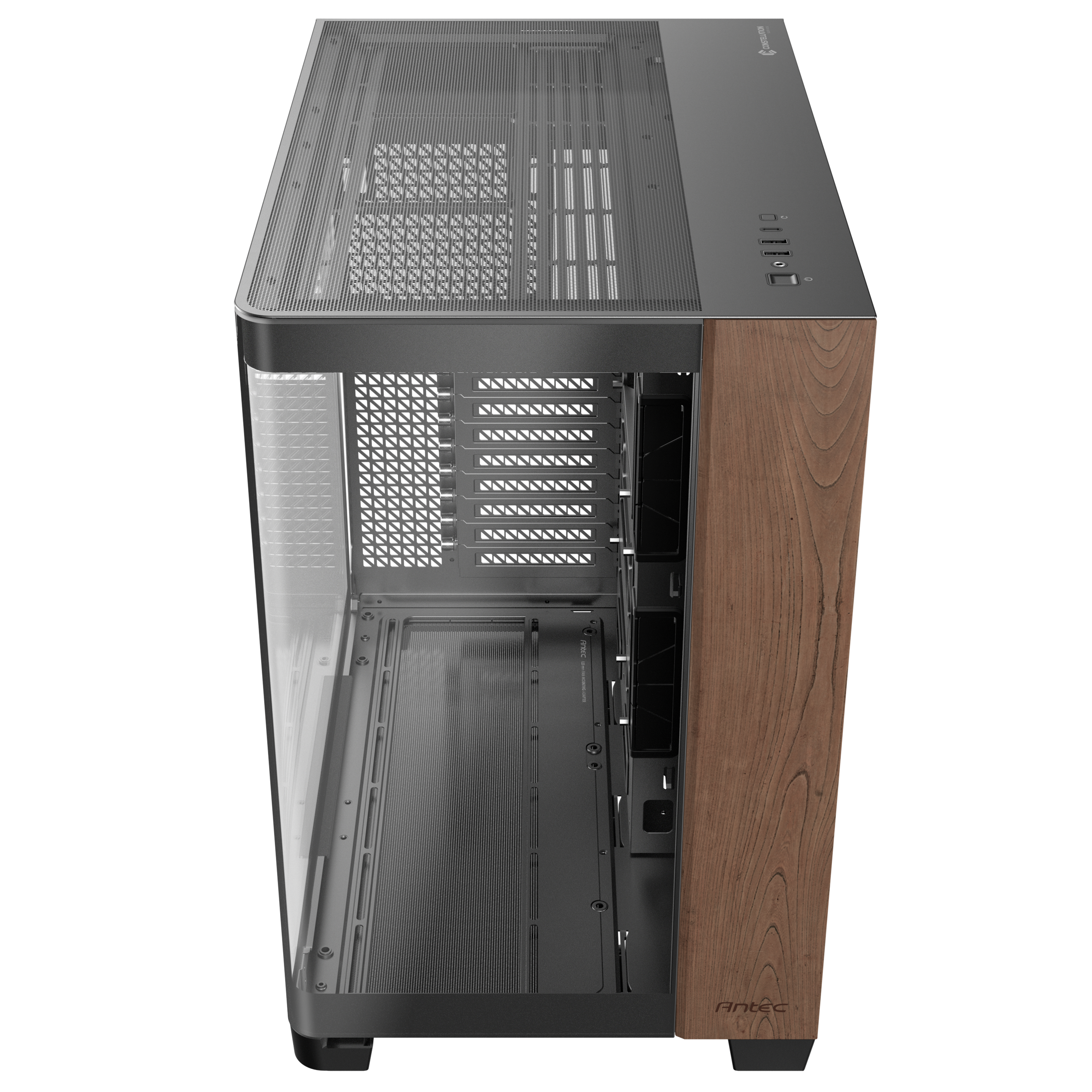 Antec - Antec C8 Curve Wood Full Tower Case - Black