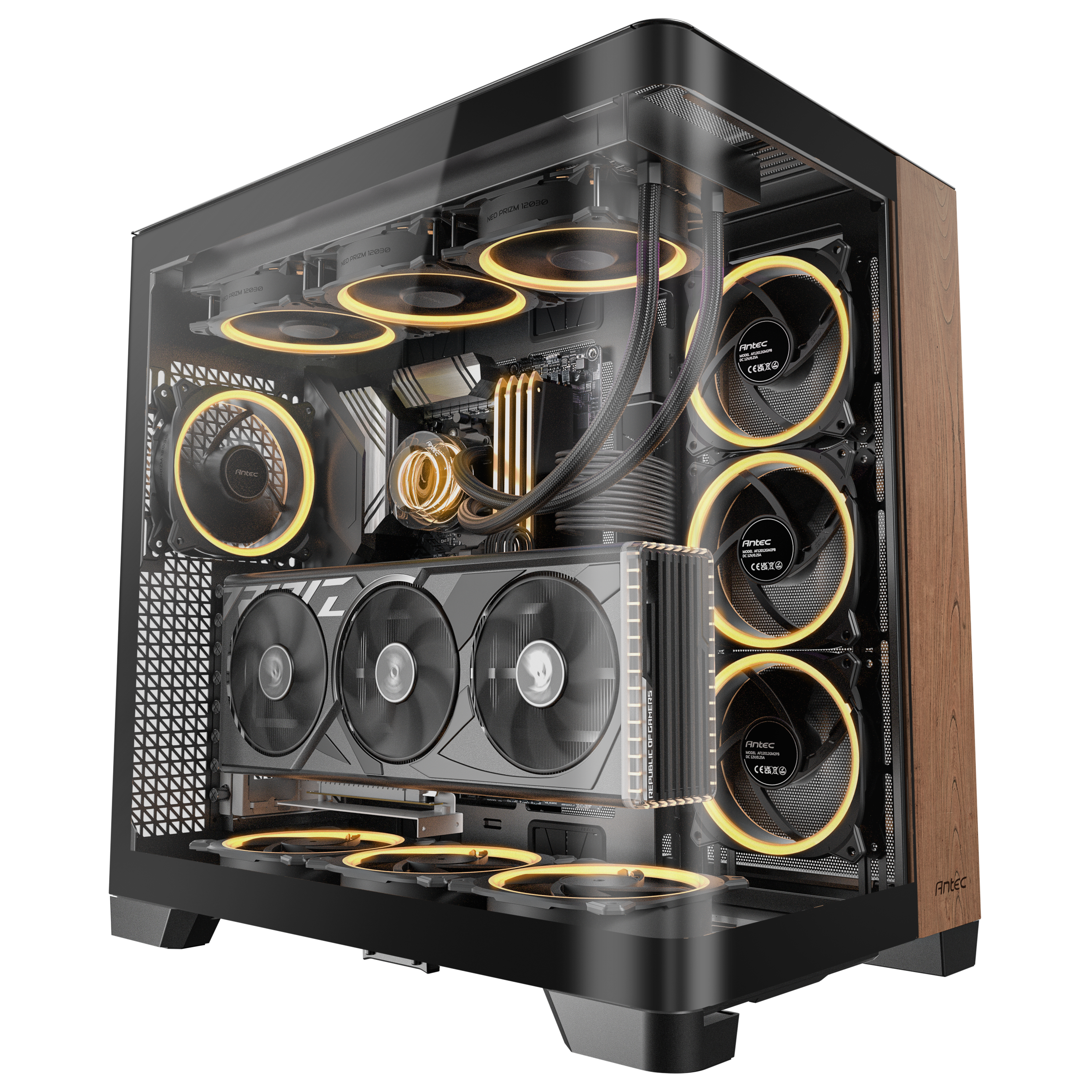 Antec - Antec C8 Curve Wood Full Tower Case - Black