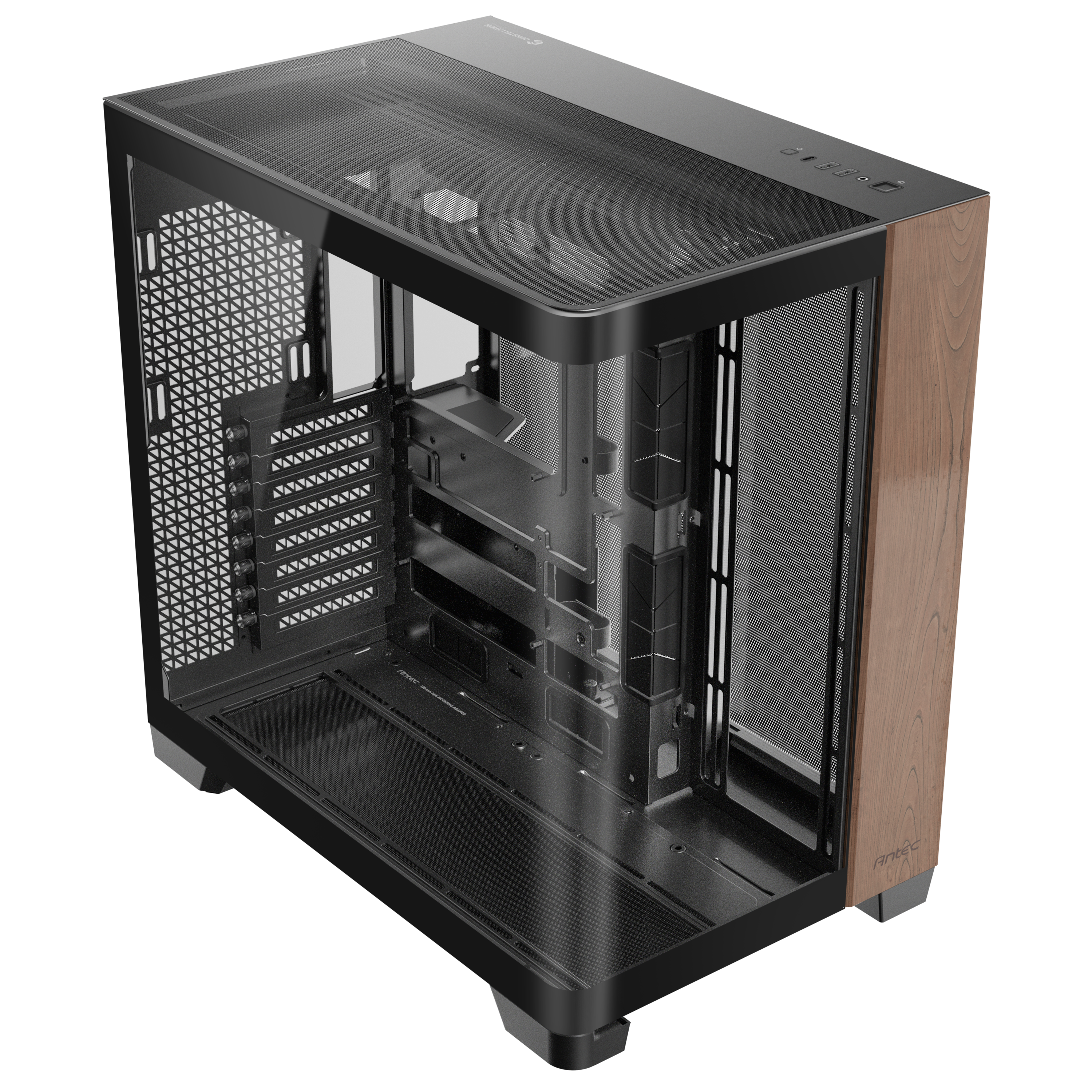 Antec - Antec C8 Curve Wood Full Tower Case - Black