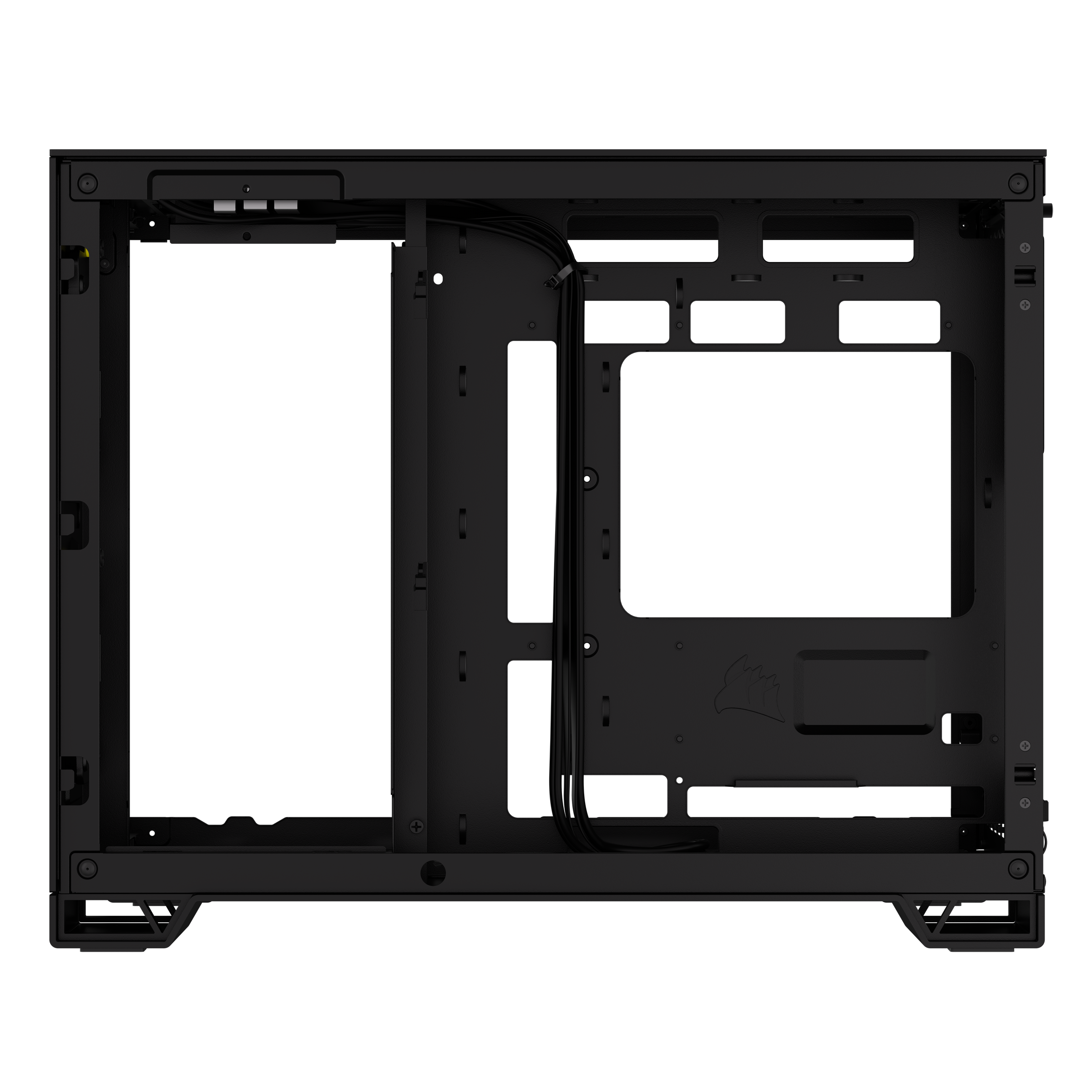 CORSAIR - Corsair iCUE LINK 2500X RGB Micro ATX Dual Chamber PC Case - Black CC-9011267-WW