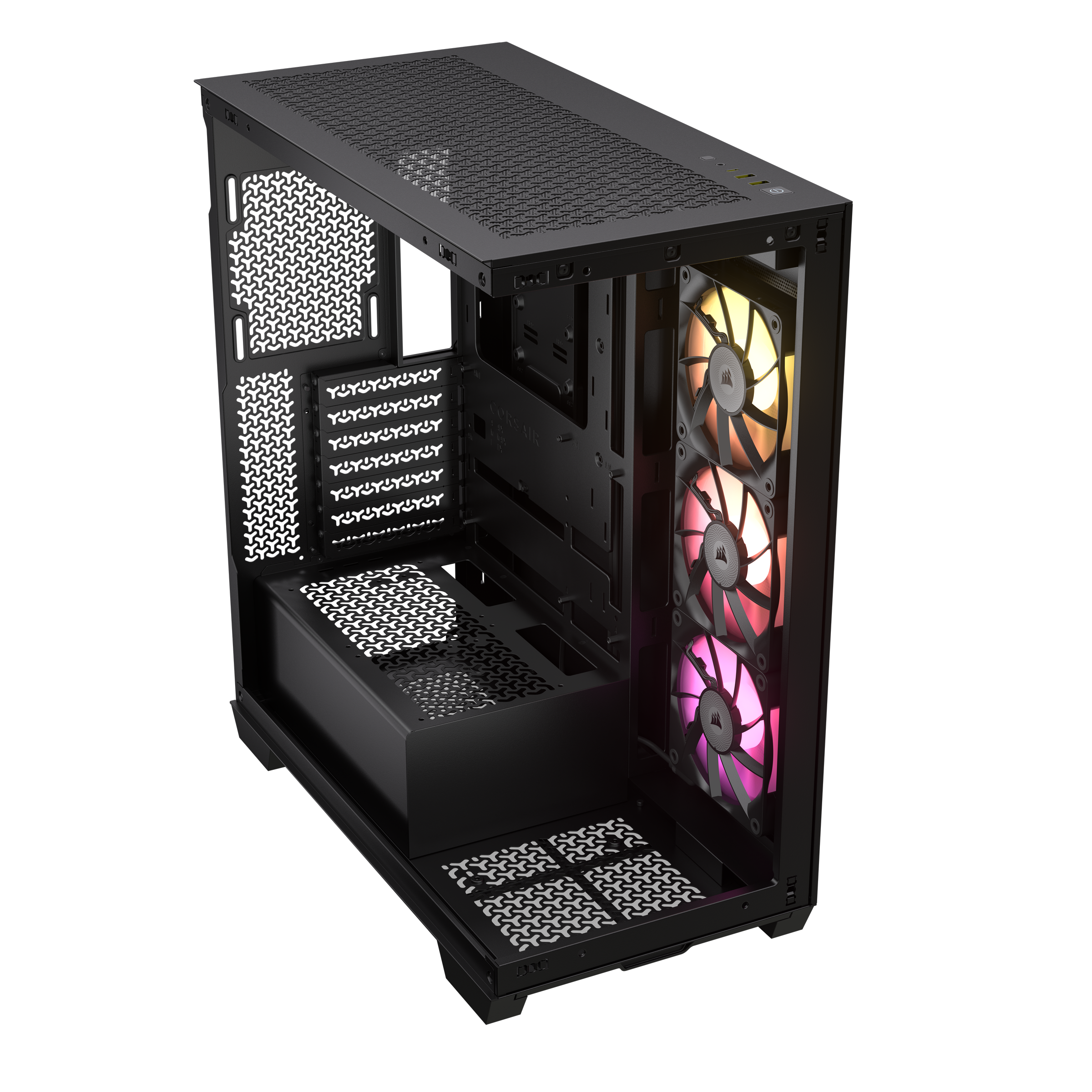 CORSAIR - Corsair 3500X RGB Tempered Glass Mid-Tower - Black