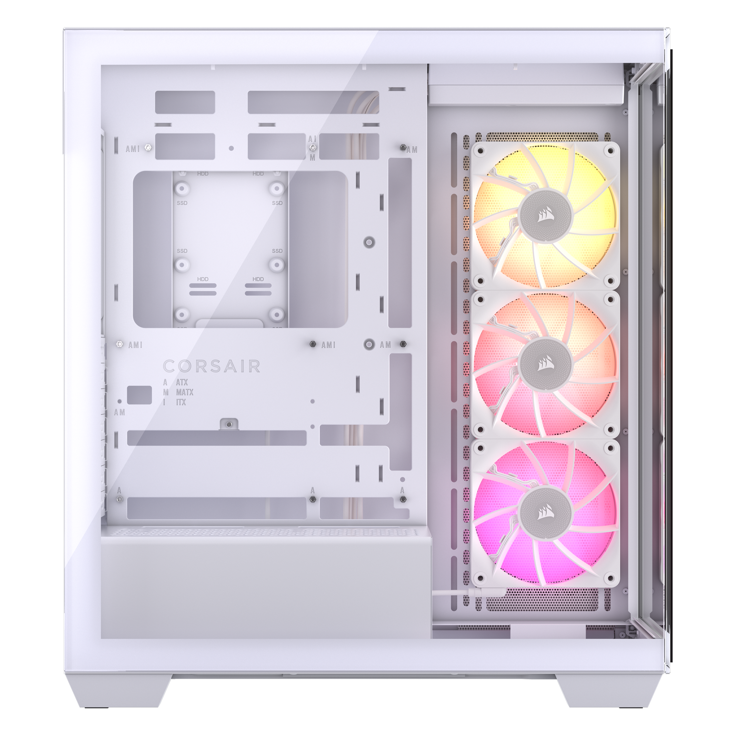 CORSAIR - Corsair 3500X RGB Tempered Glass Mid-Tower - White