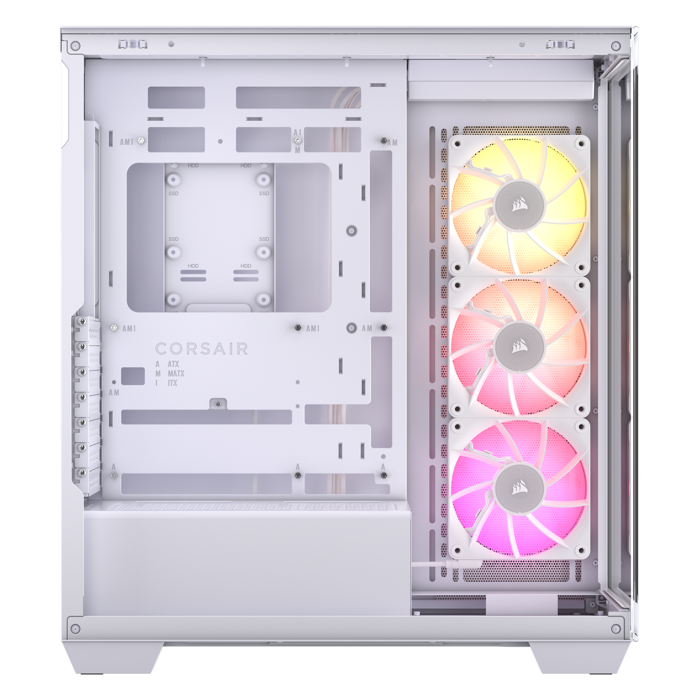 CORSAIR - Corsair 3500X RGB Tempered Glass Mid-Tower - White