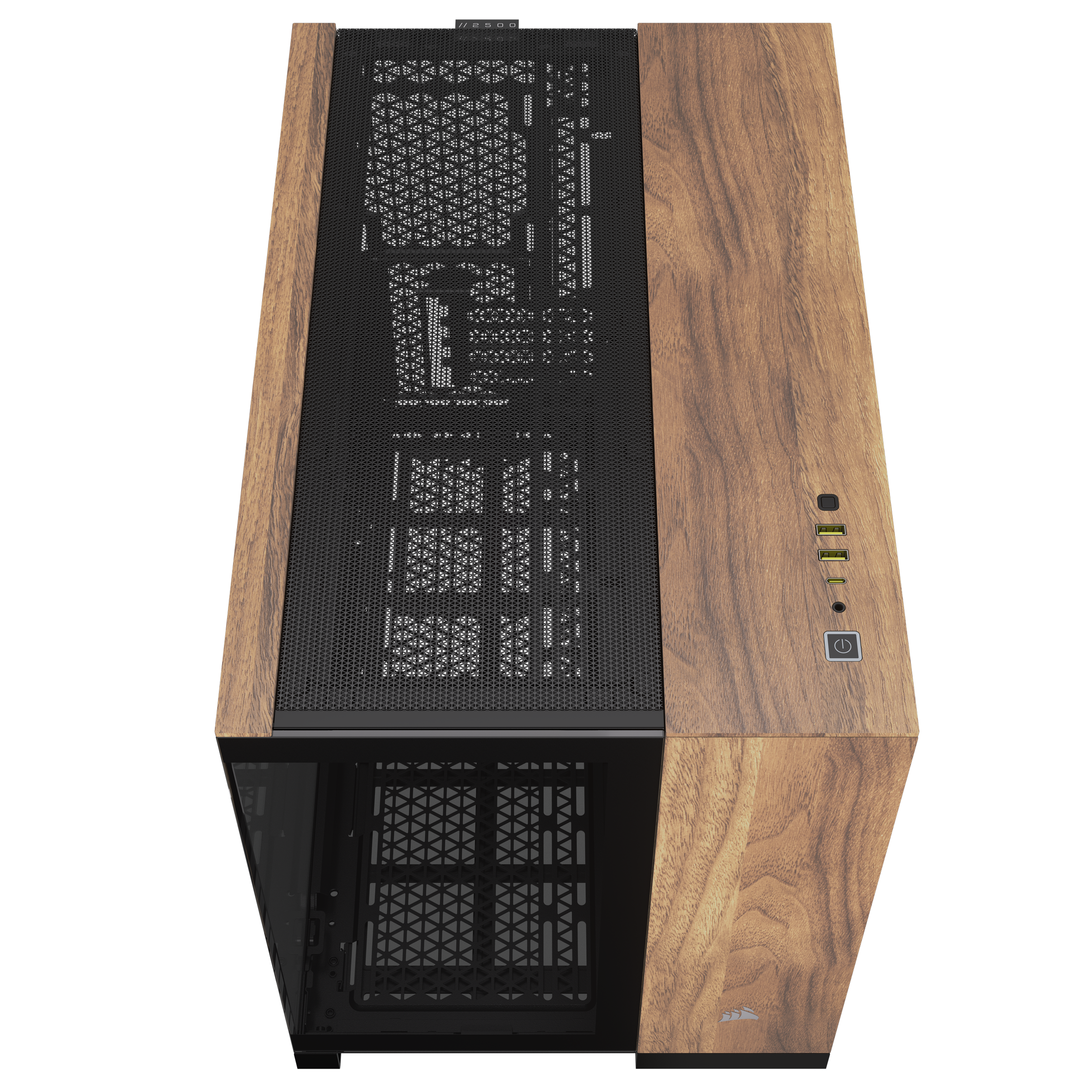 CORSAIR - Corsair 2500X Micro ATX Dual Chamber PC Case, Black/Walnut (CC-9011286-WW)