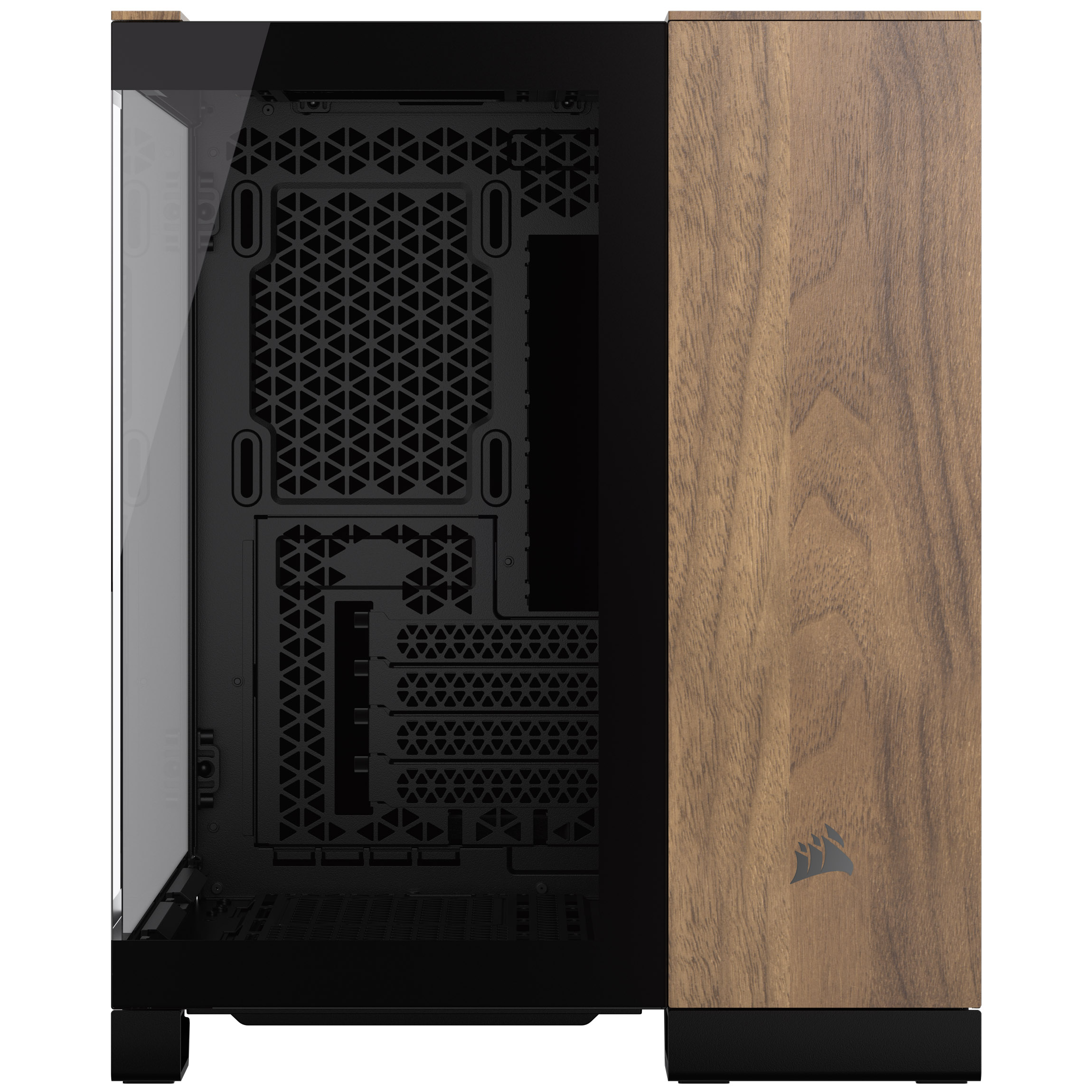 CORSAIR - Corsair 2500X Micro ATX Dual Chamber PC Case, Black/Walnut (CC-9011286-WW)