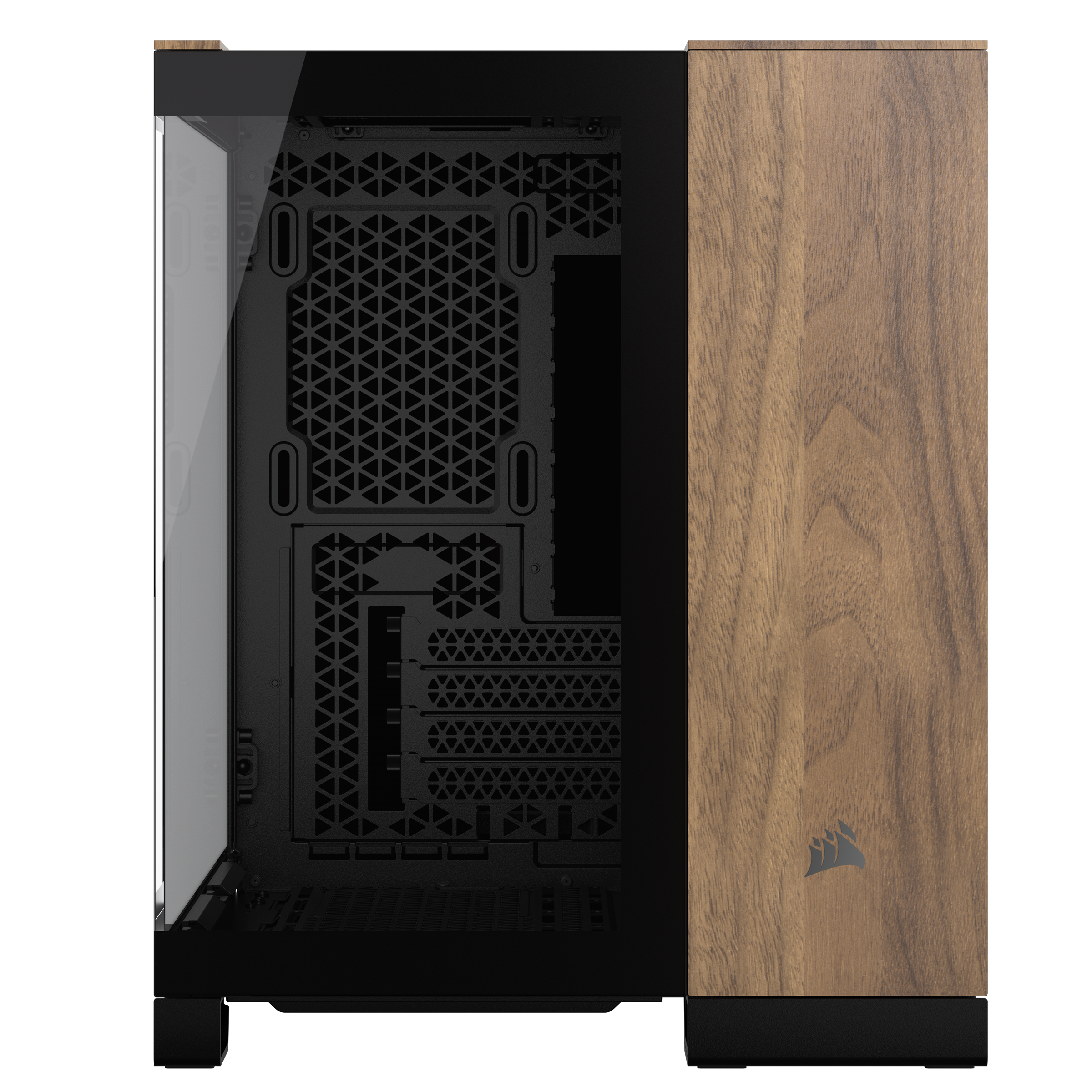 CORSAIR - Corsair 2500X Micro ATX Dual Chamber PC Case, Black/Walnut (CC-9011286-WW)