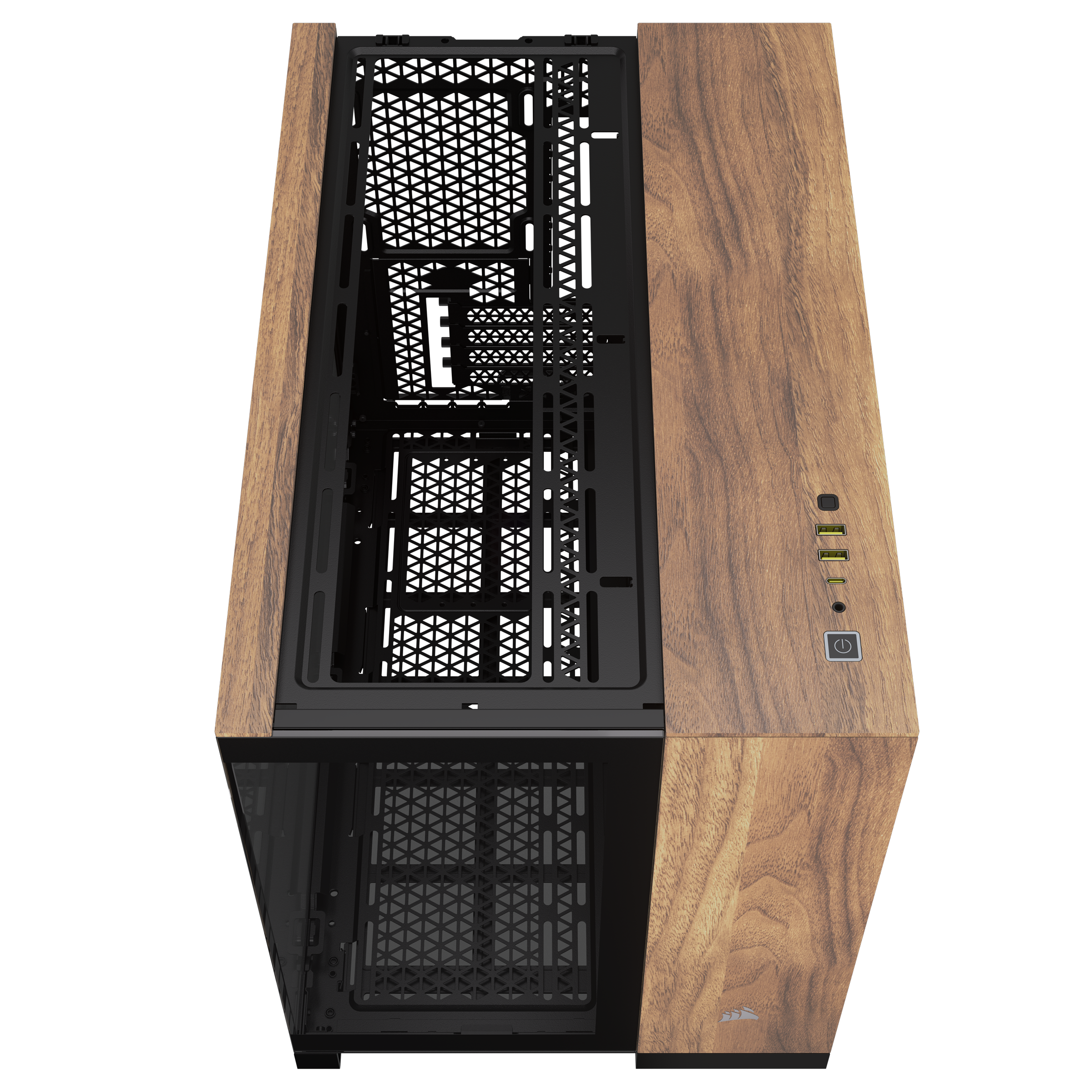 CORSAIR - Corsair 2500X Micro ATX Dual Chamber PC Case, Black/Walnut (CC-9011286-WW)