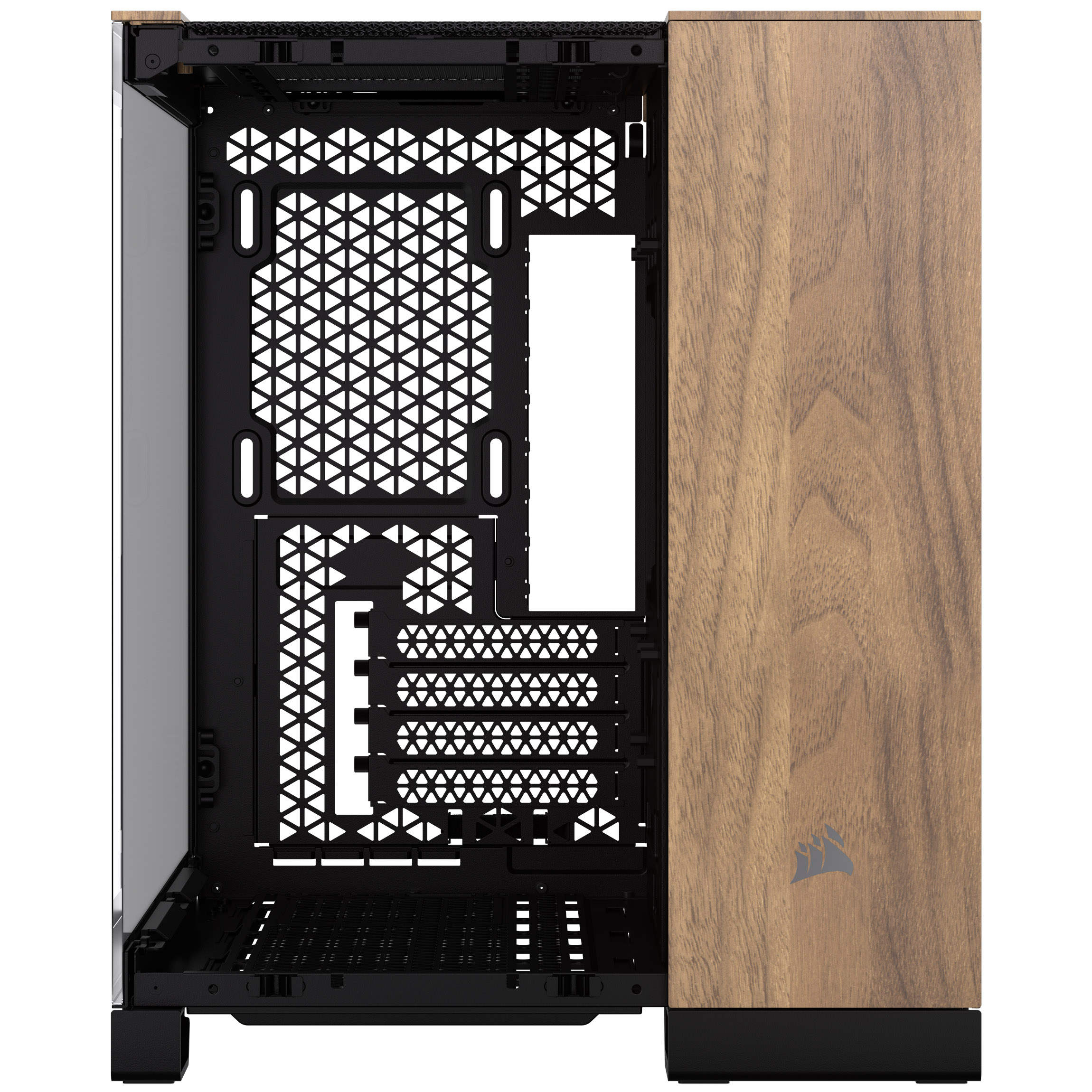 CORSAIR - Corsair 2500X Micro ATX Dual Chamber PC Case, Black/Walnut (CC-9011286-WW)