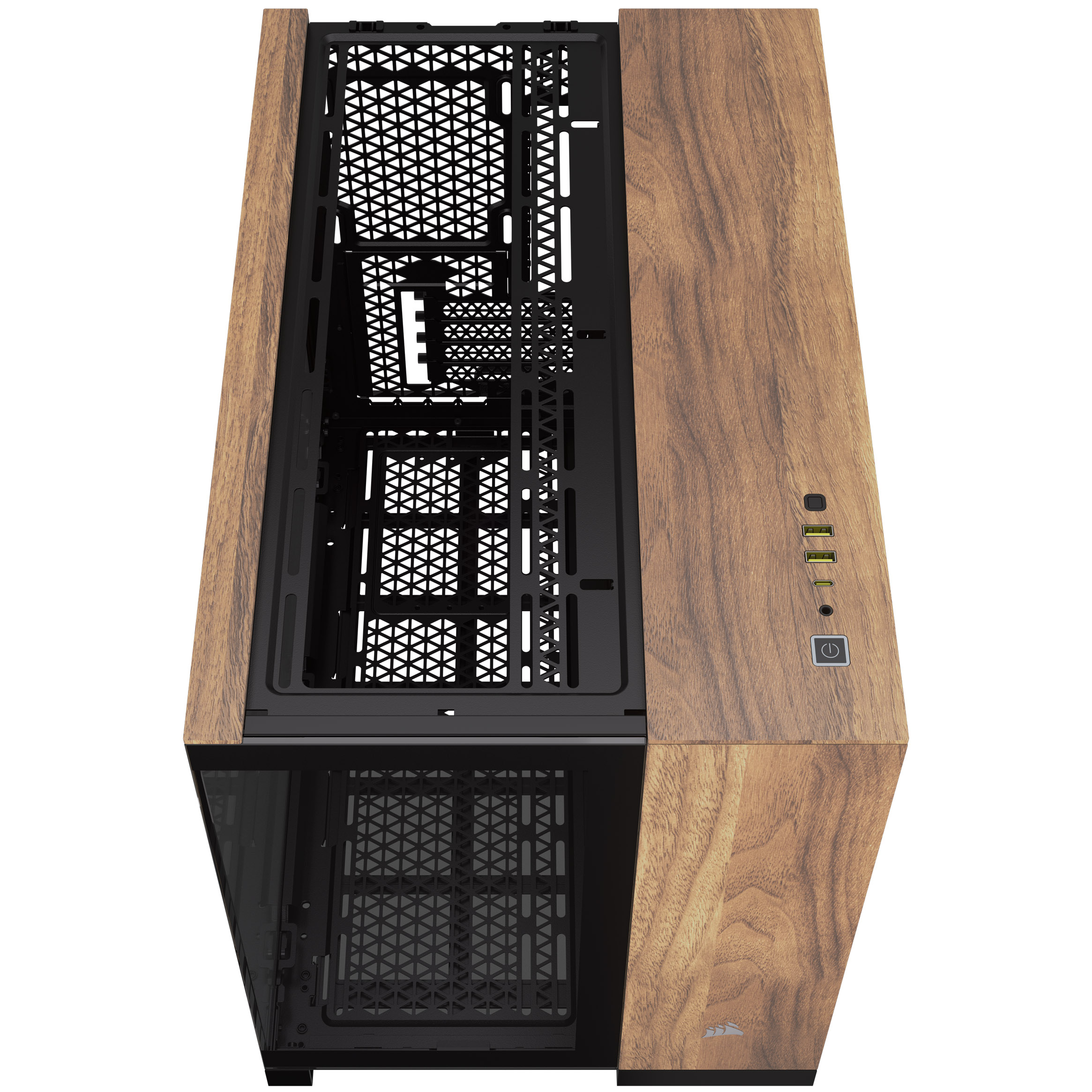 CORSAIR - Corsair 2500X Micro ATX Dual Chamber PC Case, Black/Walnut (CC-9011286-WW)