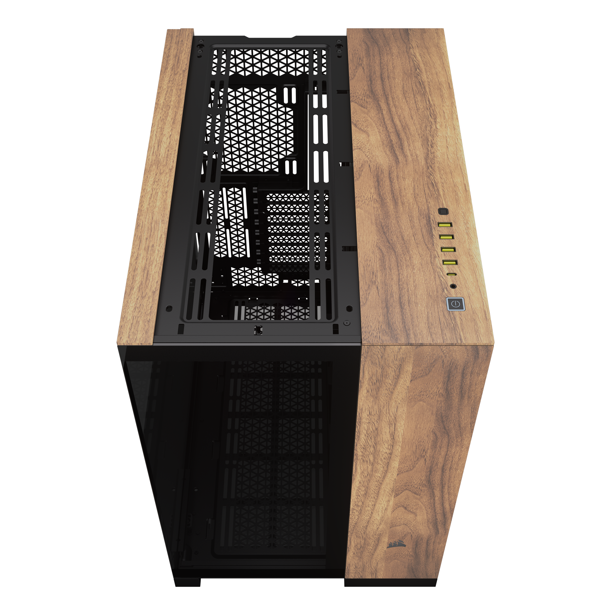 CORSAIR - Corsair 6500X Mid-Tower Dual Chamber PC Case, Black/Walnut (CC-9011282-WW)