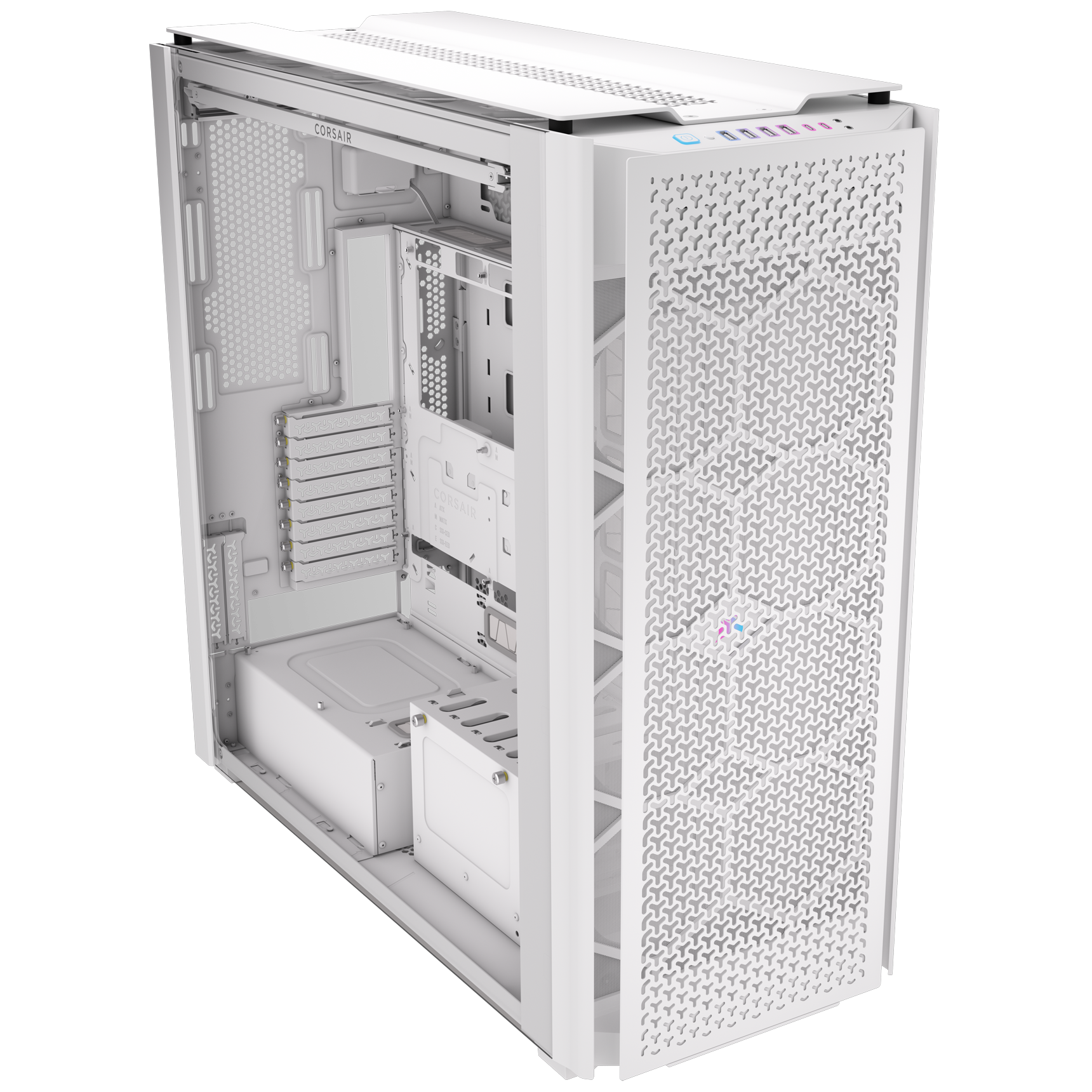 CORSAIR - Corsair iCUE LINK 9000D RGB AIRFLOW Super-Tower PC Case - White (CC-9011274-WW)