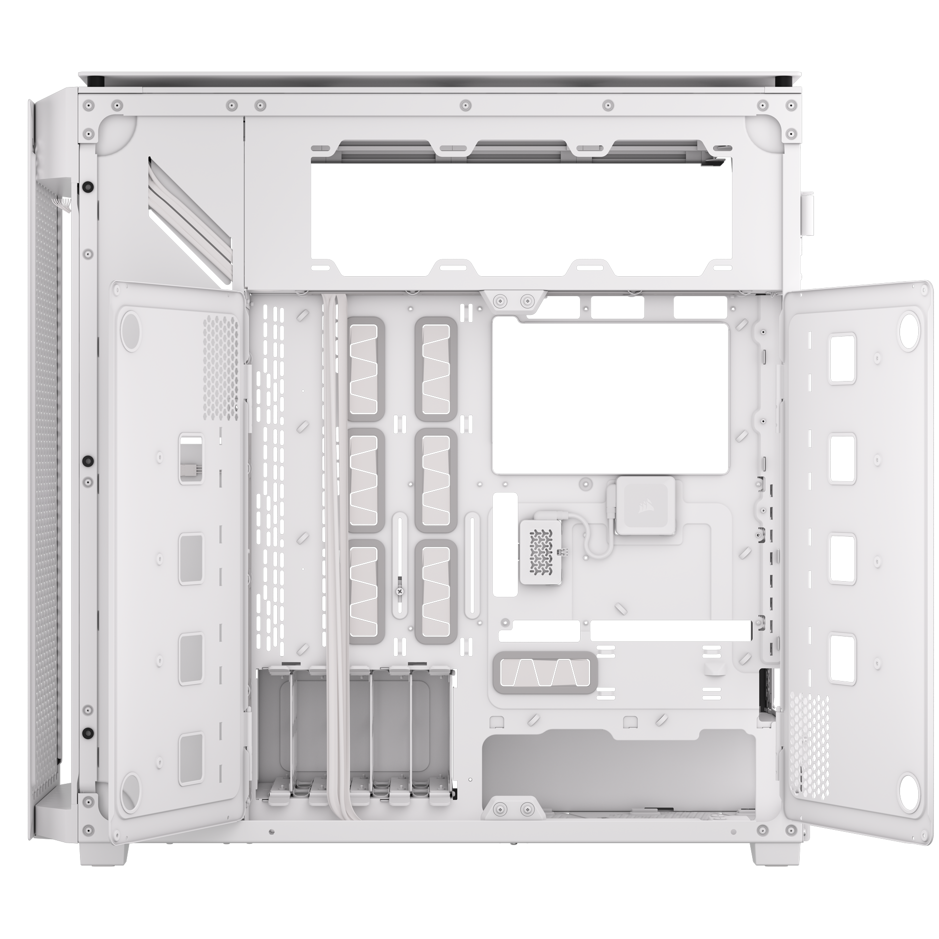 CORSAIR - Corsair iCUE LINK 9000D RGB AIRFLOW Super-Tower PC Case - White (CC-9011274-WW)