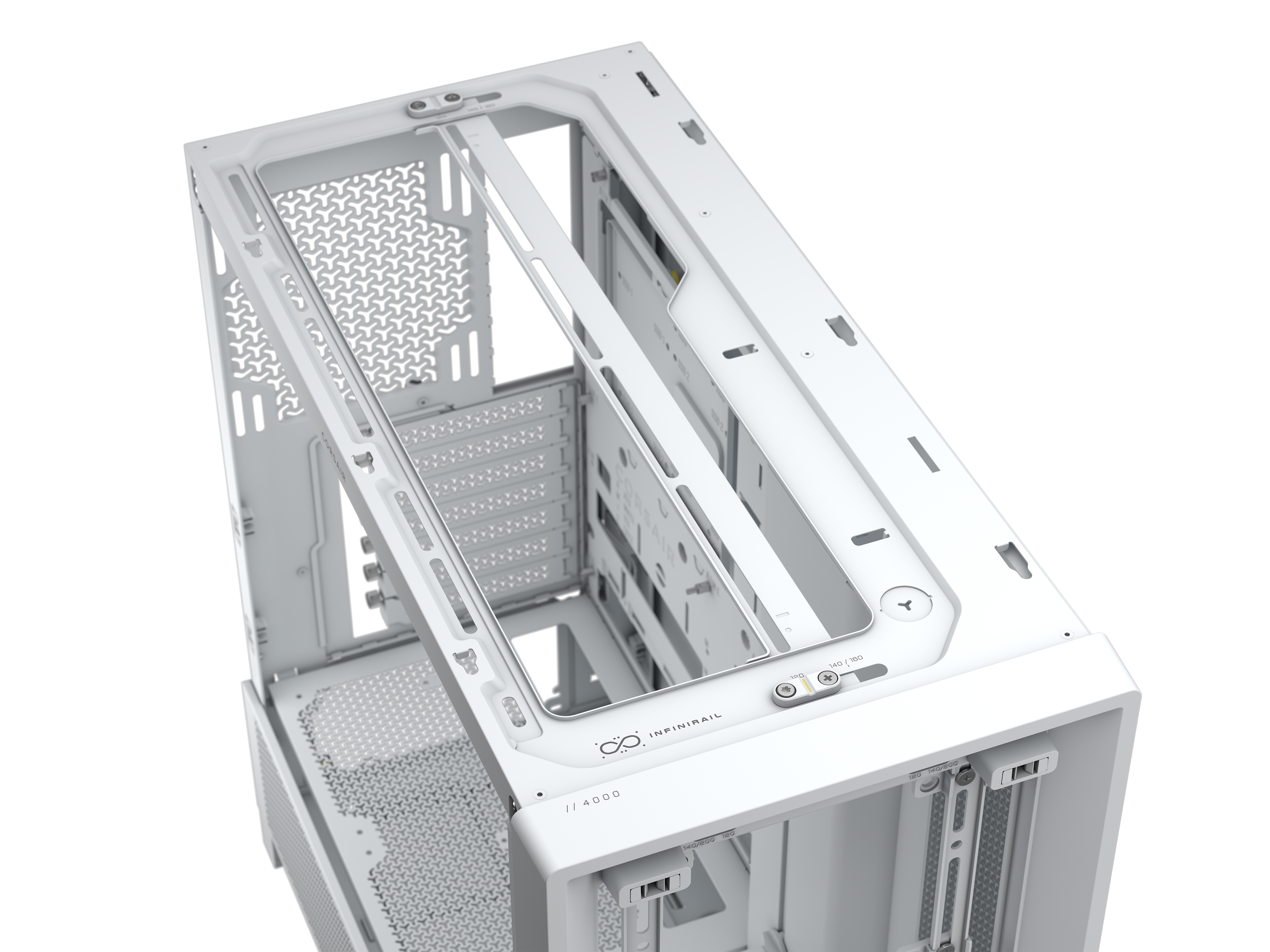 CORSAIR - CORSAIR FRAME 4000D Mid-Tower PC Case - White