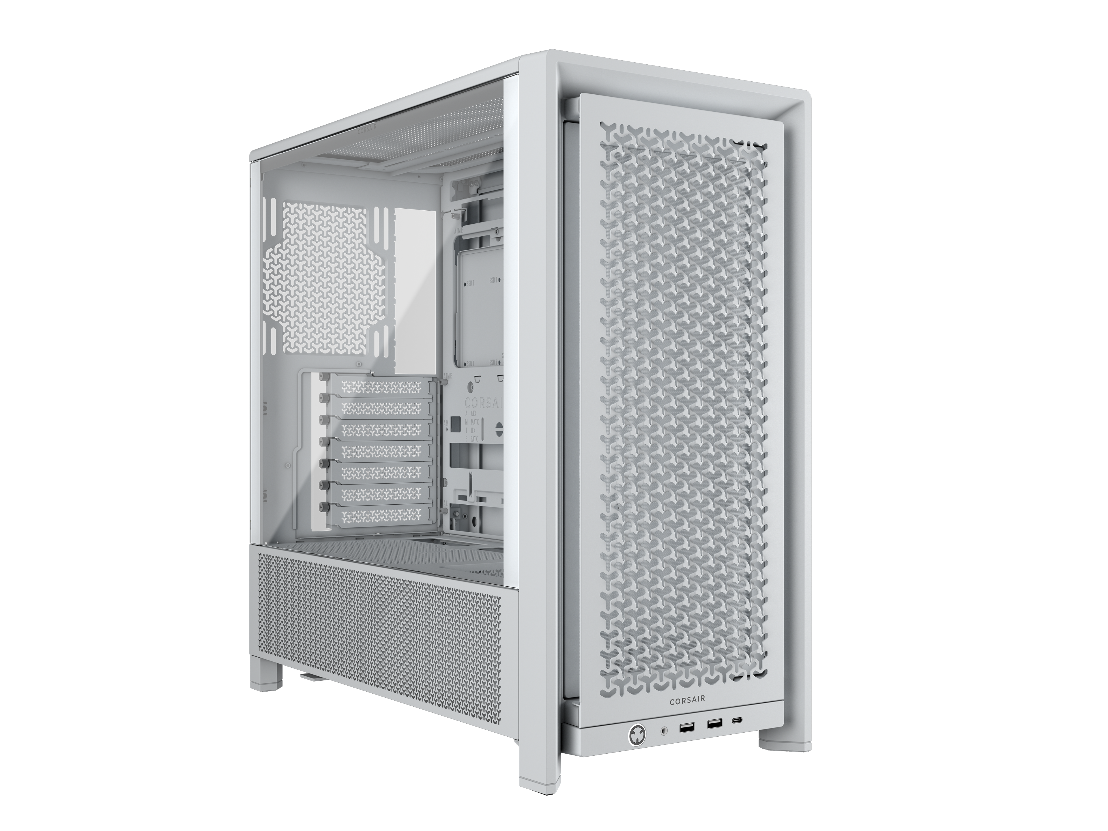 CORSAIR FRAME 4000D Mid-Tower PC Case - White