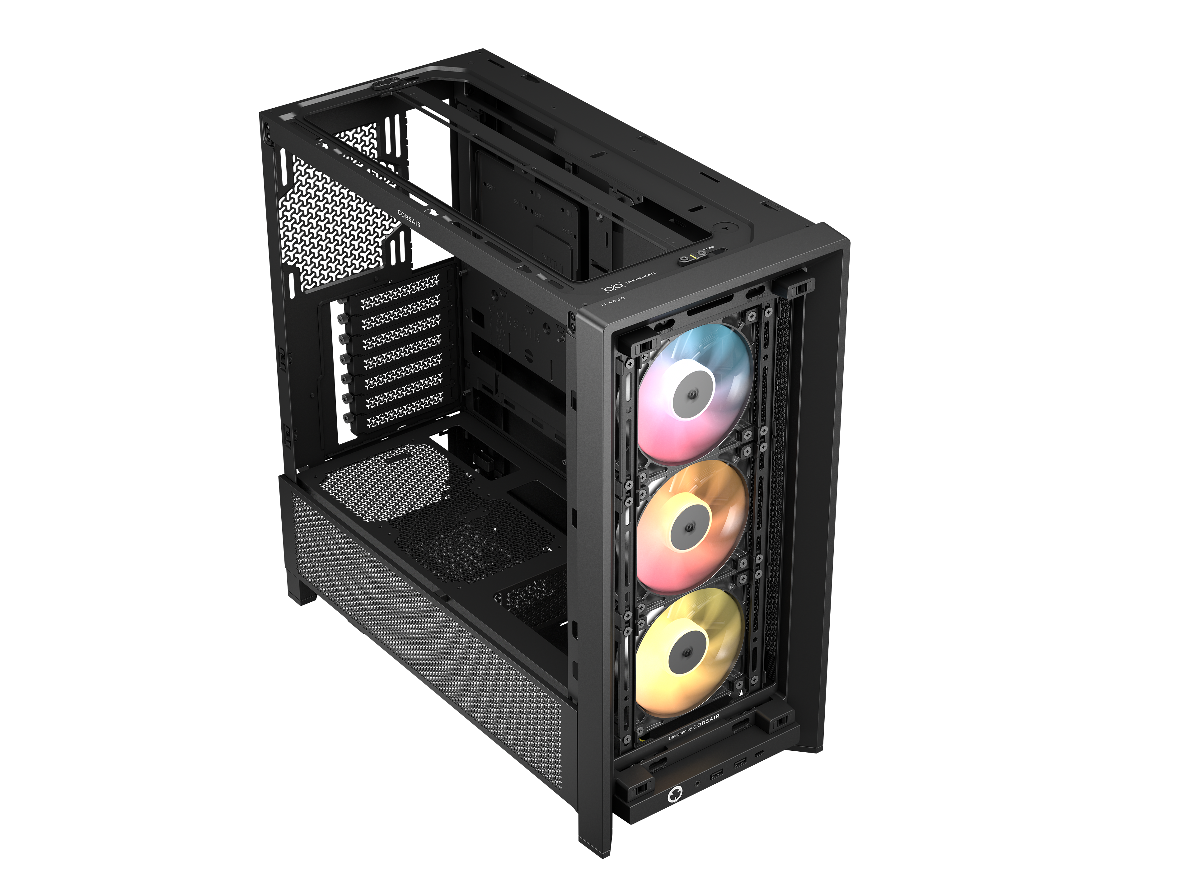 CORSAIR - CORSAIR FRAME 4000D RS ARGB Mid-Tower PC Case - Black