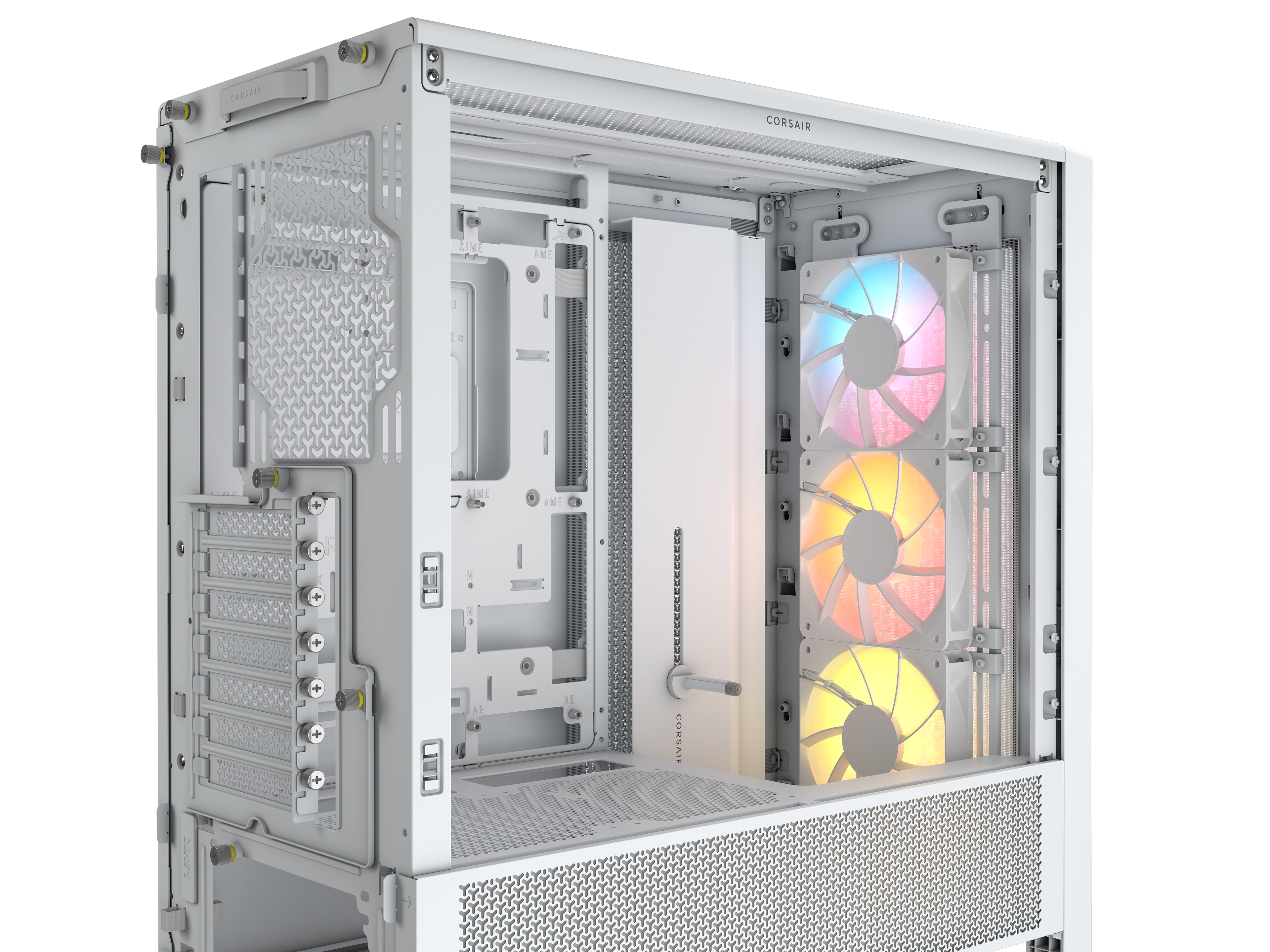 CORSAIR - CORSAIR FRAME 4000D RS ARGB Mid-Tower PC Case - White