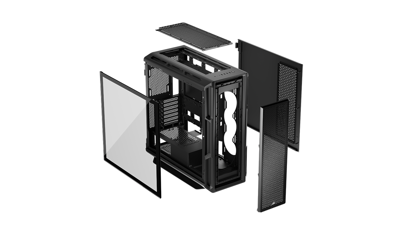 CORSAIR - Corsair 5000T Mid-Tower PC Case - Black