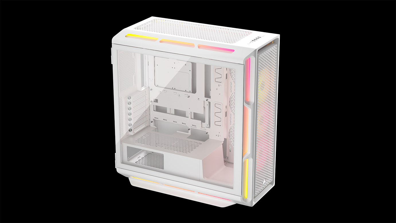 CORSAIR - Corsair iCUE LINK 5000T LX RGB Mid-Tower PC Case - White