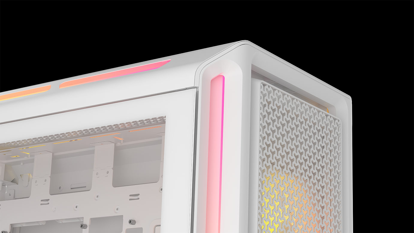 CORSAIR - Corsair iCUE LINK 5000T LX RGB Mid-Tower PC Case - White