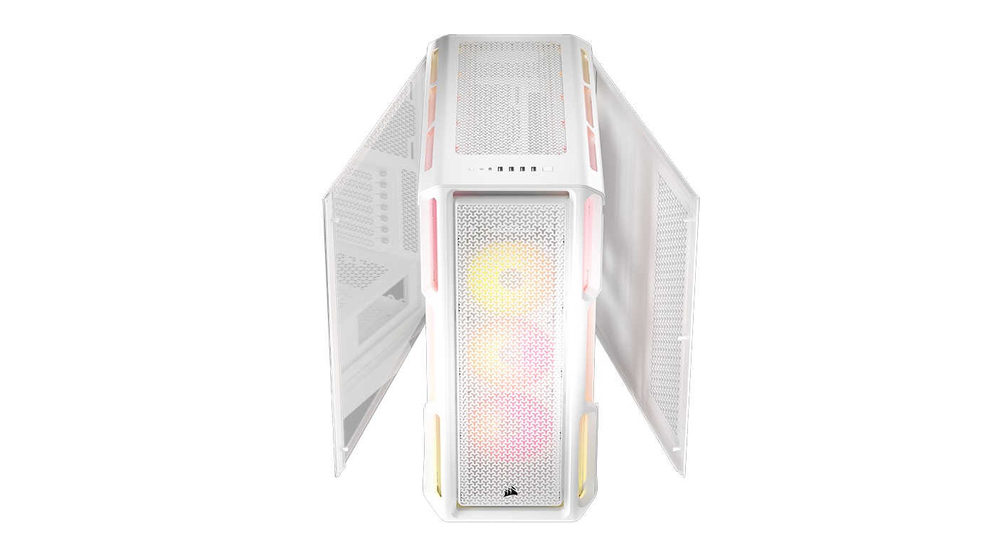 CORSAIR - Corsair iCUE LINK 5000T LX RGB Mid-Tower PC Case - White