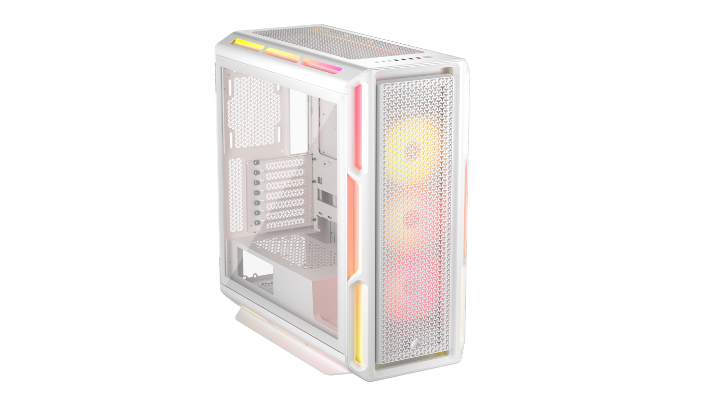 CORSAIR - Corsair iCUE LINK 5000T LX RGB Mid-Tower PC Case - White