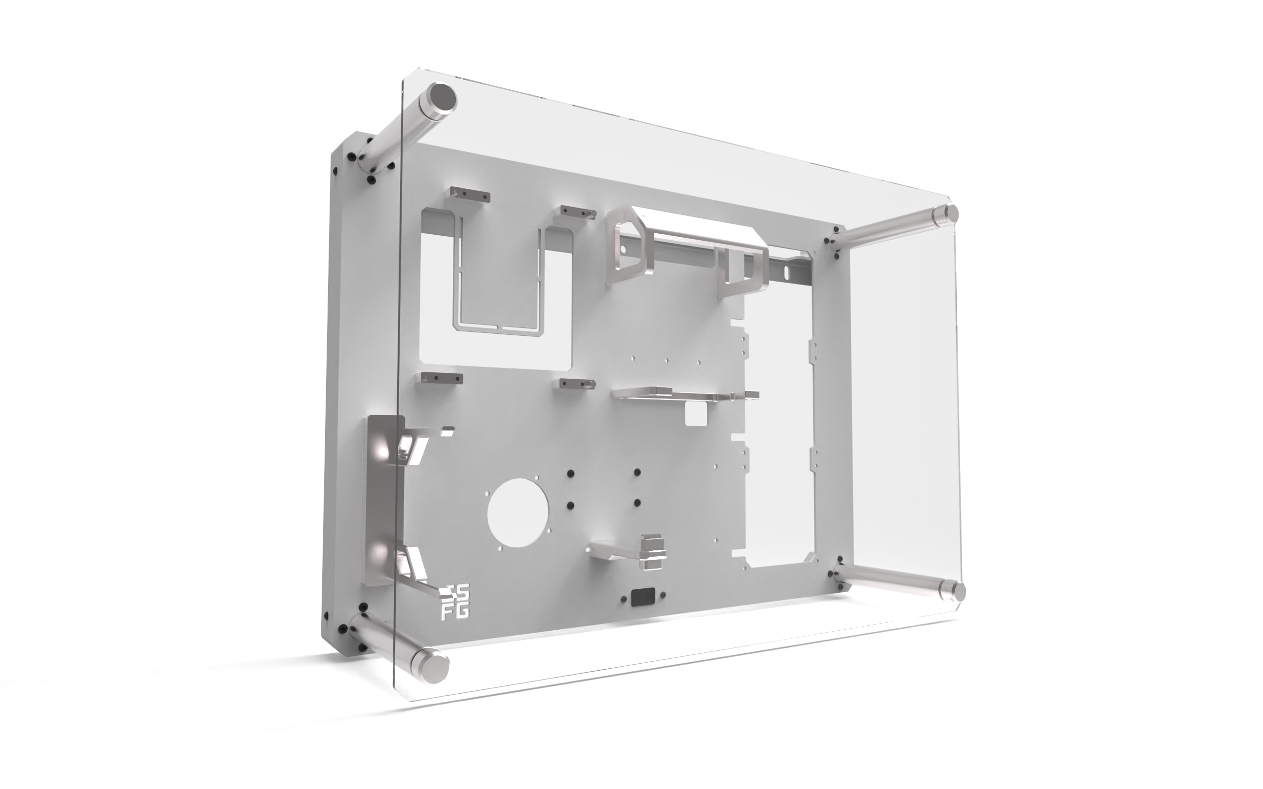 csfg-creative-solutions-for-gamers - CSFG Creative Solutions For Gamers Frostbite M-ITX Wall mounted Chassis - White