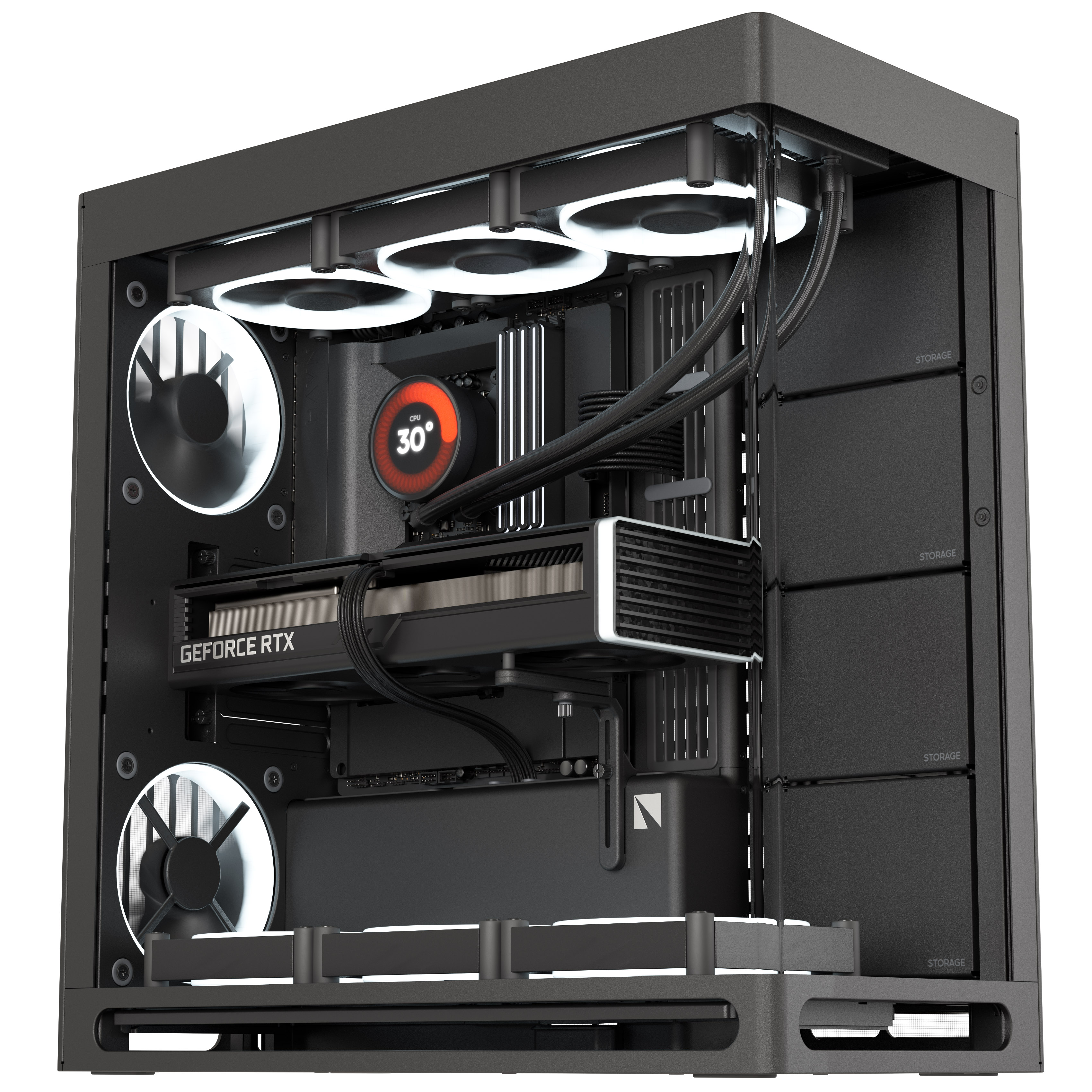 HAVN - HAVN HS420 Premium Mid Tower Case - Black