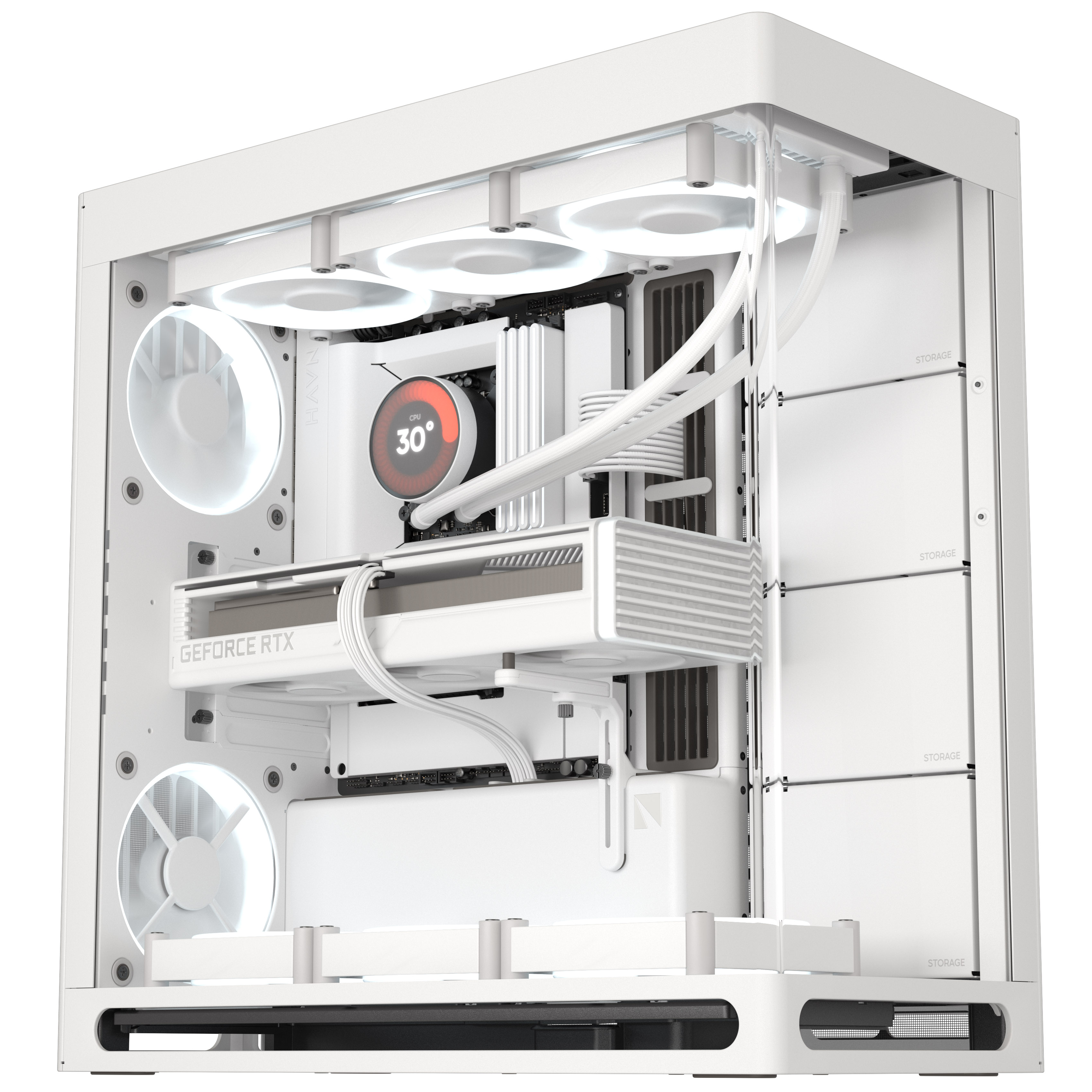 HAVN - HAVN HS420 Premium Mid Tower Case - White