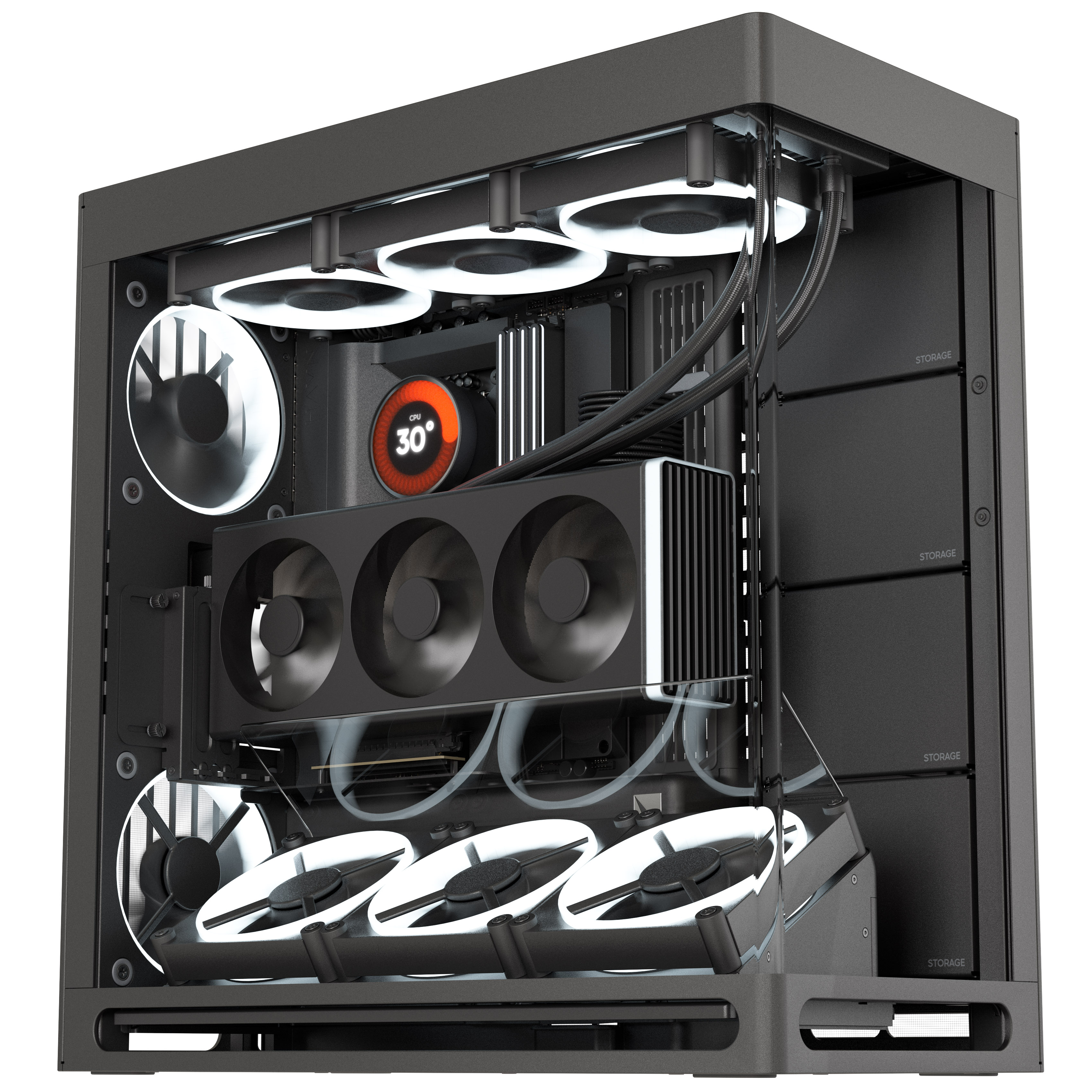 HAVN - HAVN HS420 VGPU Premium Mid Tower Case - Black