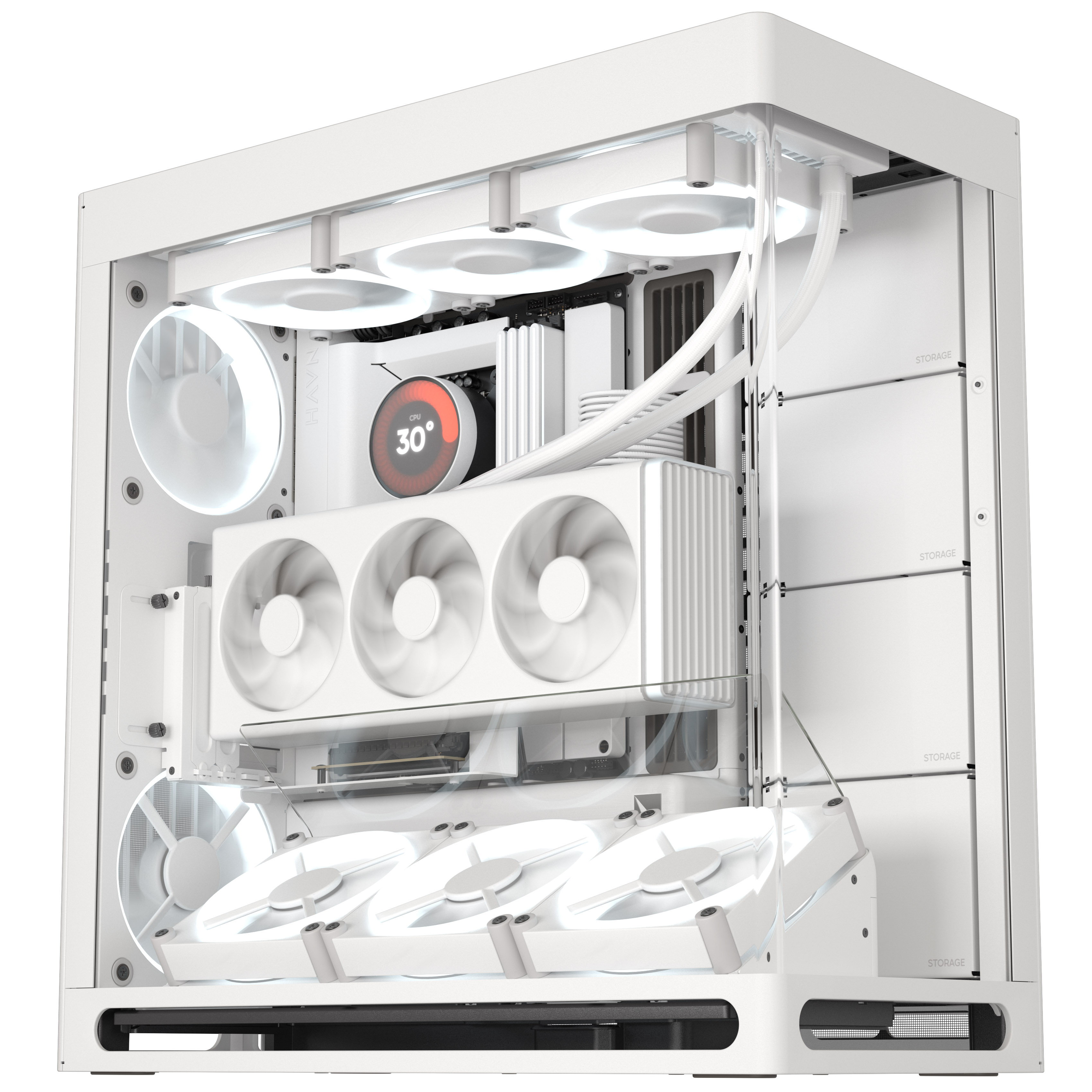 HAVN - HAVN HS420 VGPU Premium Mid Tower Case - White