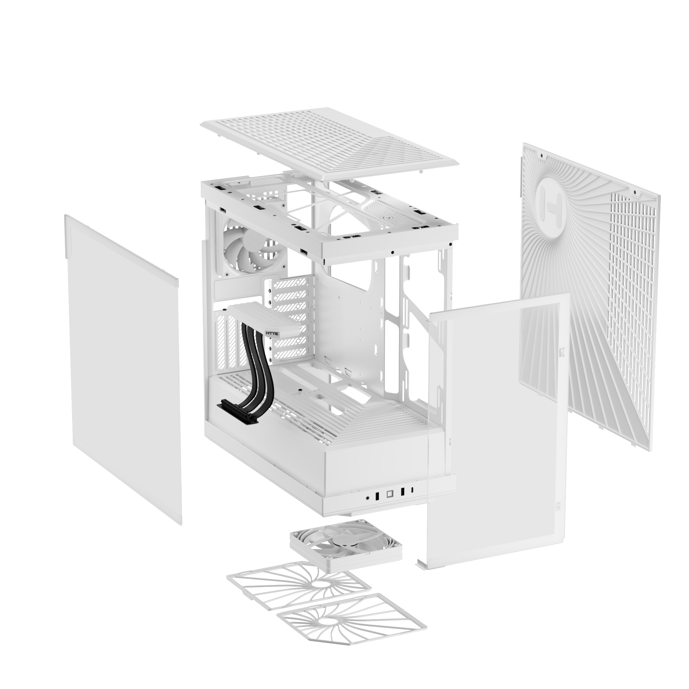 HYTE - HYTE Y40 Mid-Tower ATX Case - Snow White