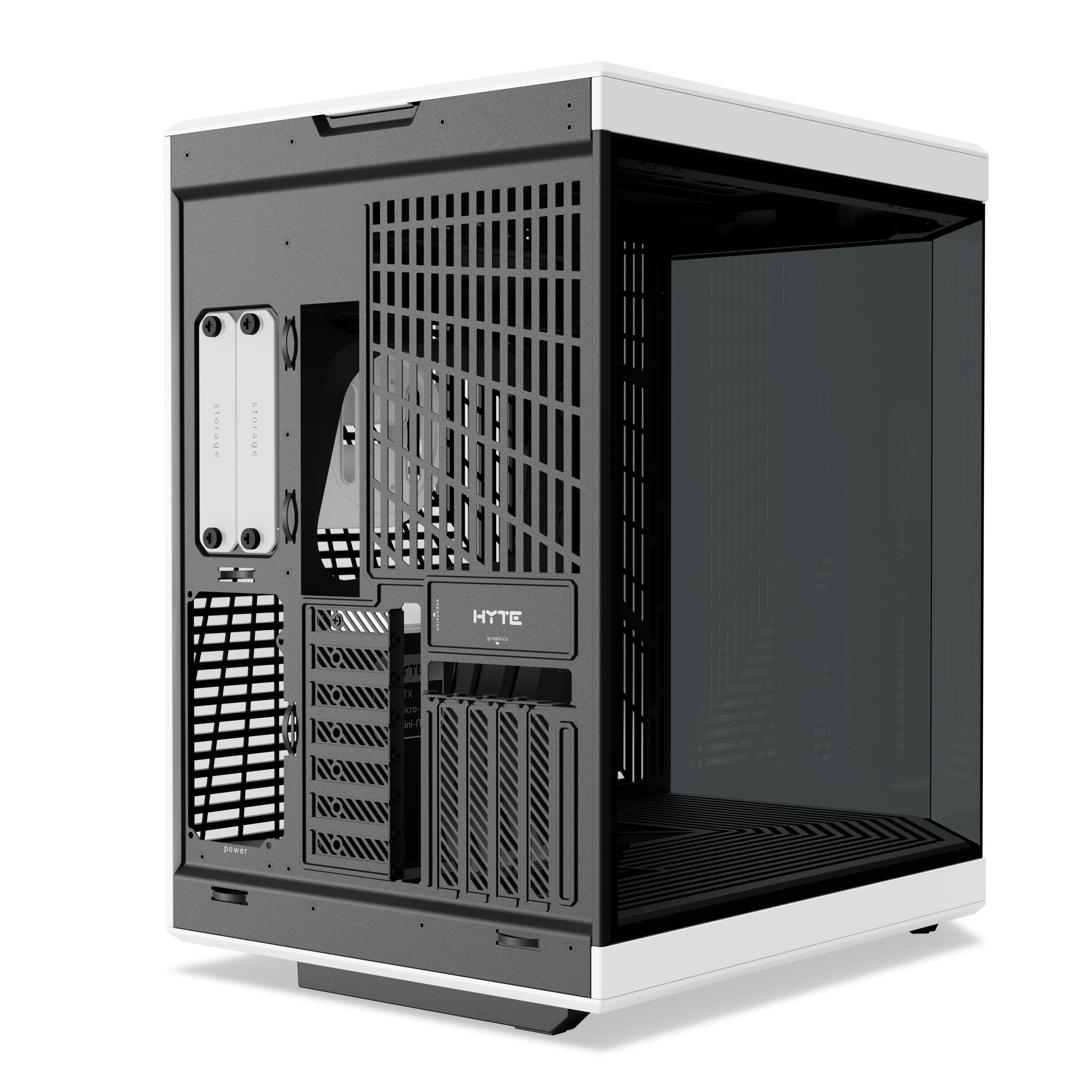 HYTE - HYTE Y70 Dual Chamber Mid-Tower ATX Case - White/Black