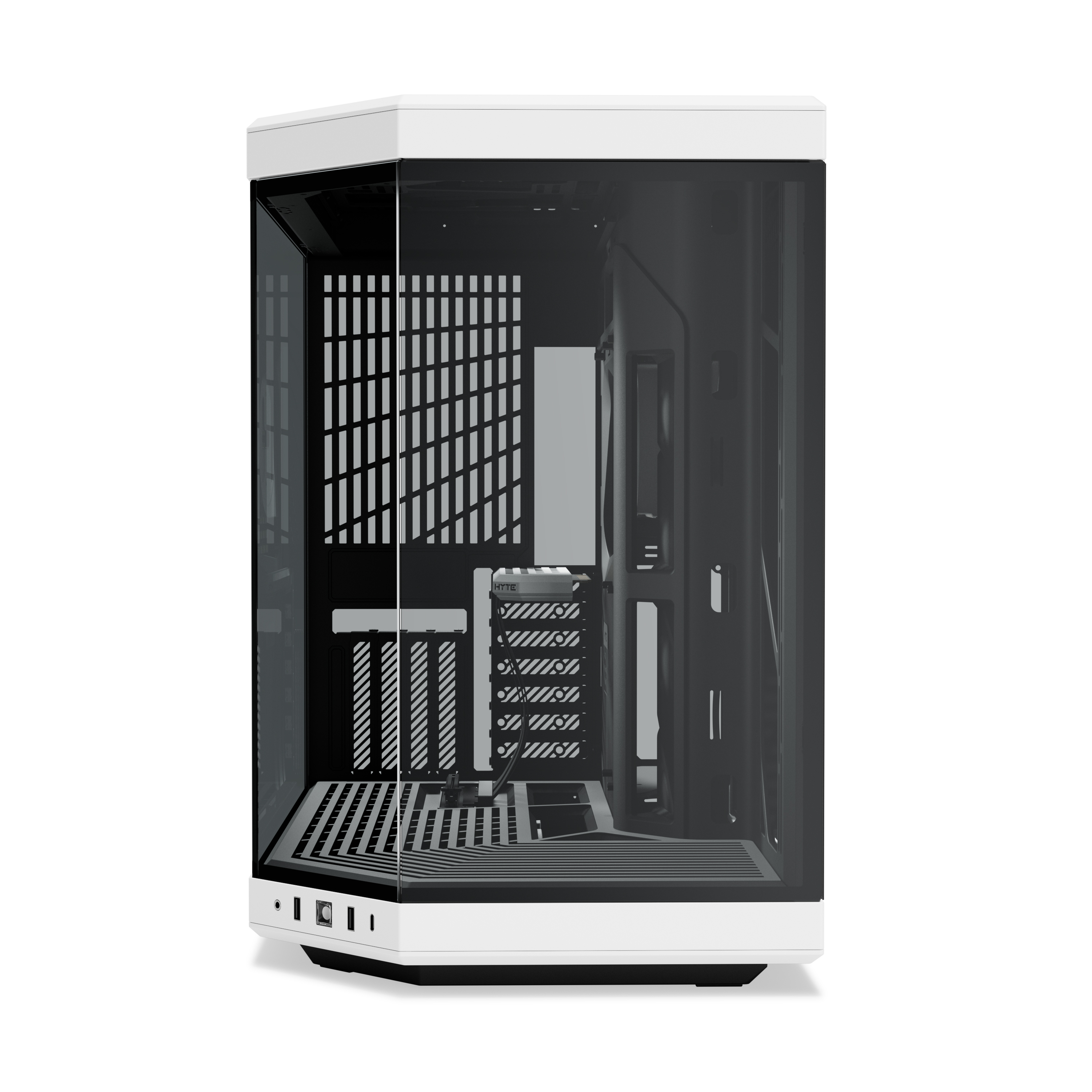 HYTE - HYTE Y70 Dual Chamber Mid-Tower ATX Case - White/Black