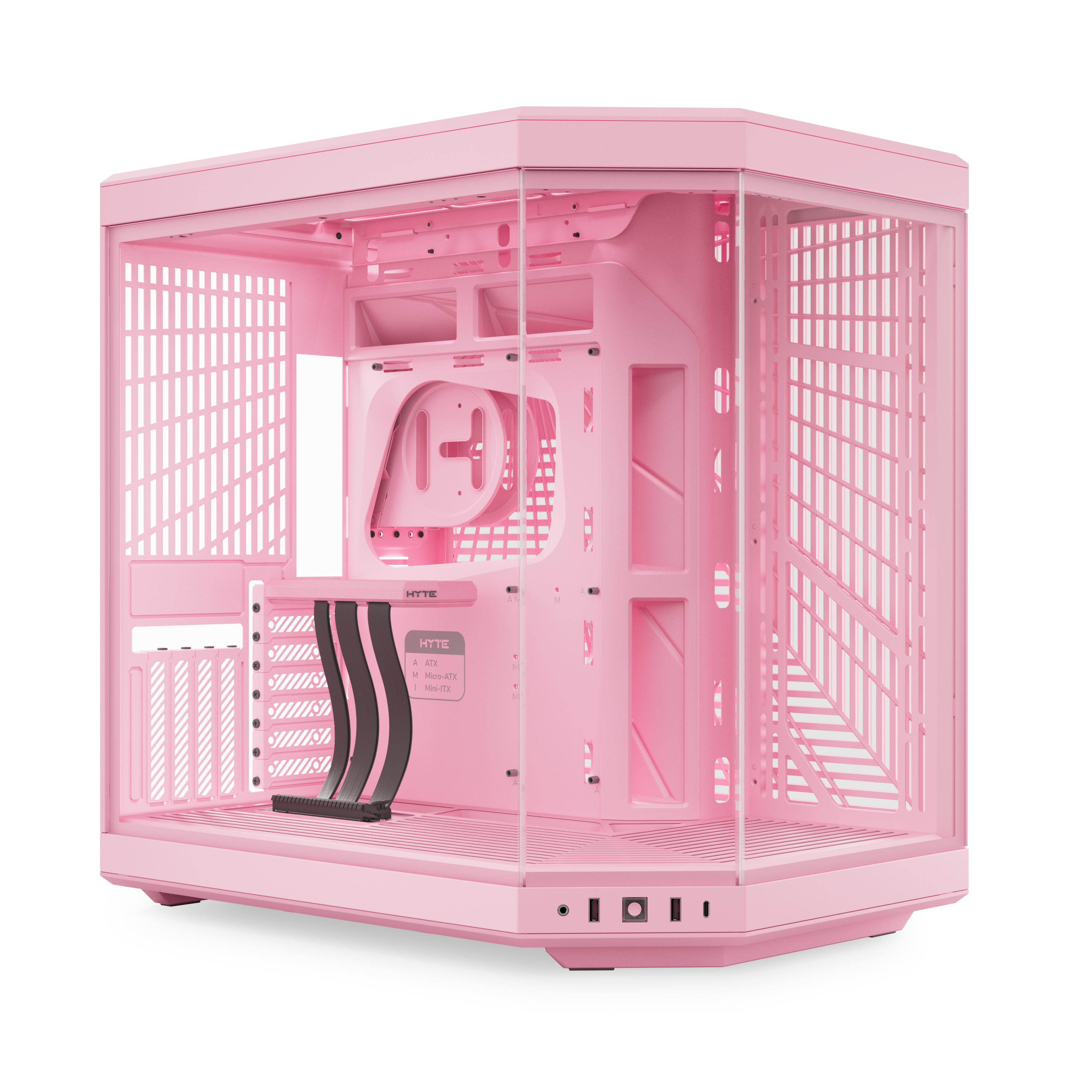 HYTE Y70 Dual Chamber Mid-Tower ATX Case - Strawberry Milk