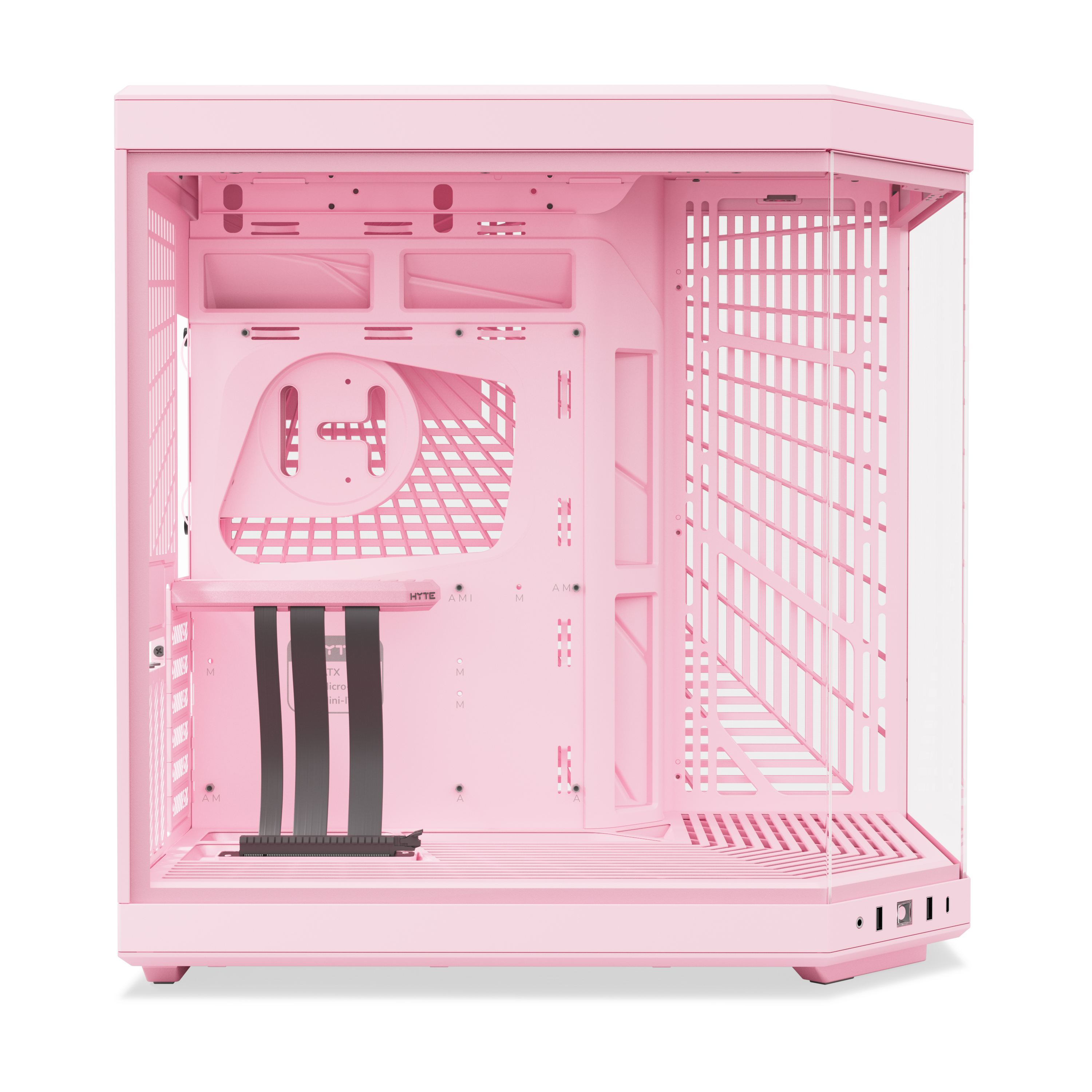 HYTE - HYTE Y70 Dual Chamber Mid-Tower ATX Case - Strawberry Milk