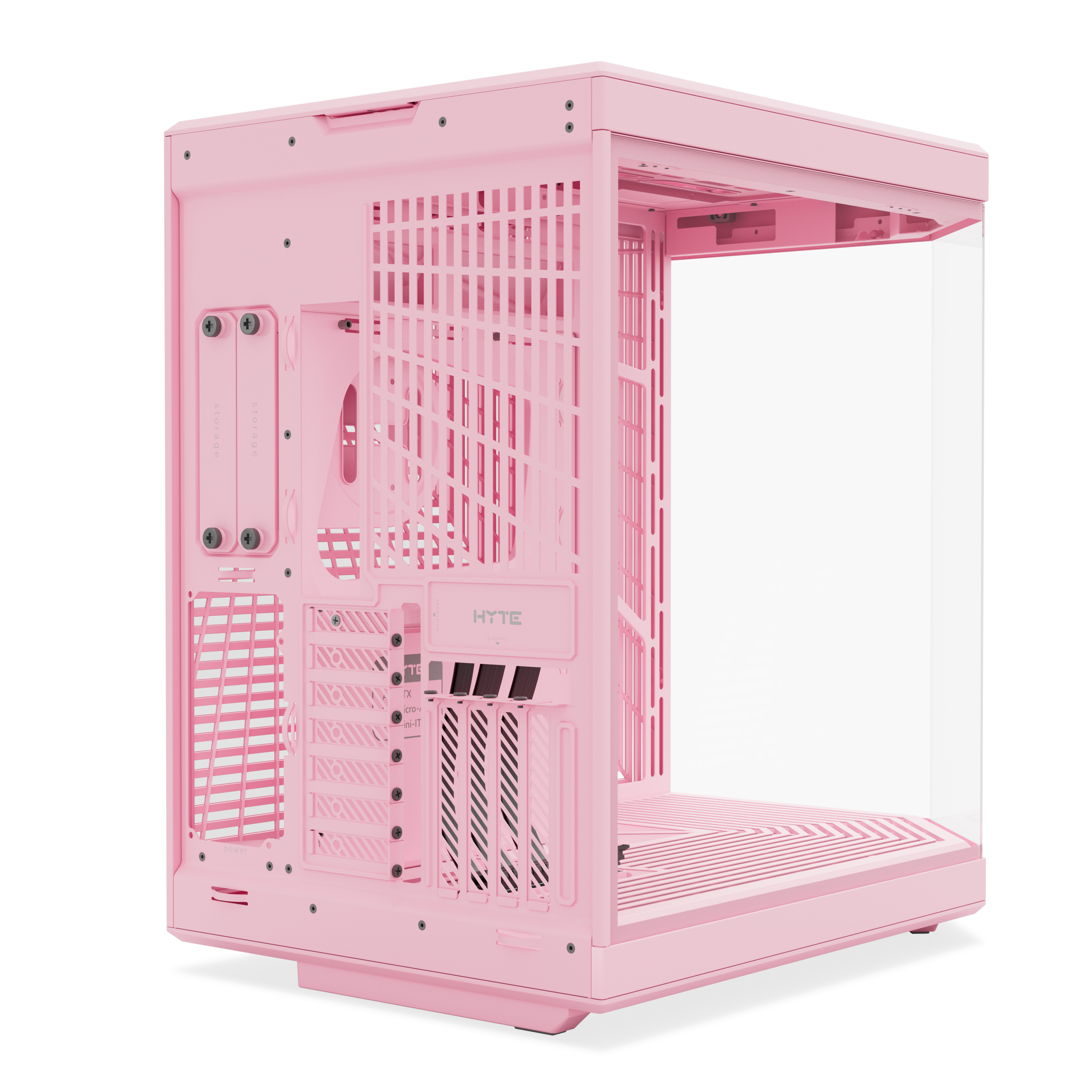 HYTE - HYTE Y70 Dual Chamber Mid-Tower ATX Case - Strawberry Milk